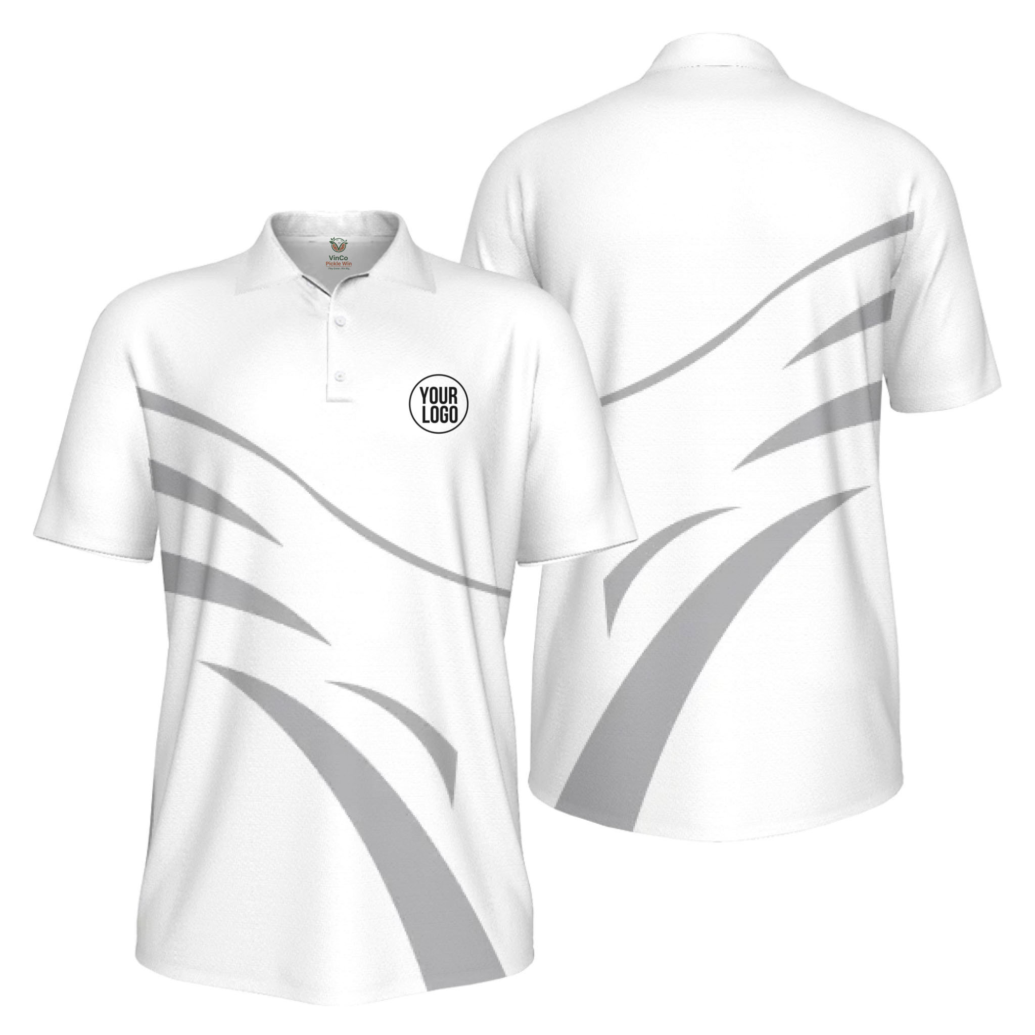  Picklewin Custom Logo Sporty Motion UV Protection Men Polo Shirt Live Preview  