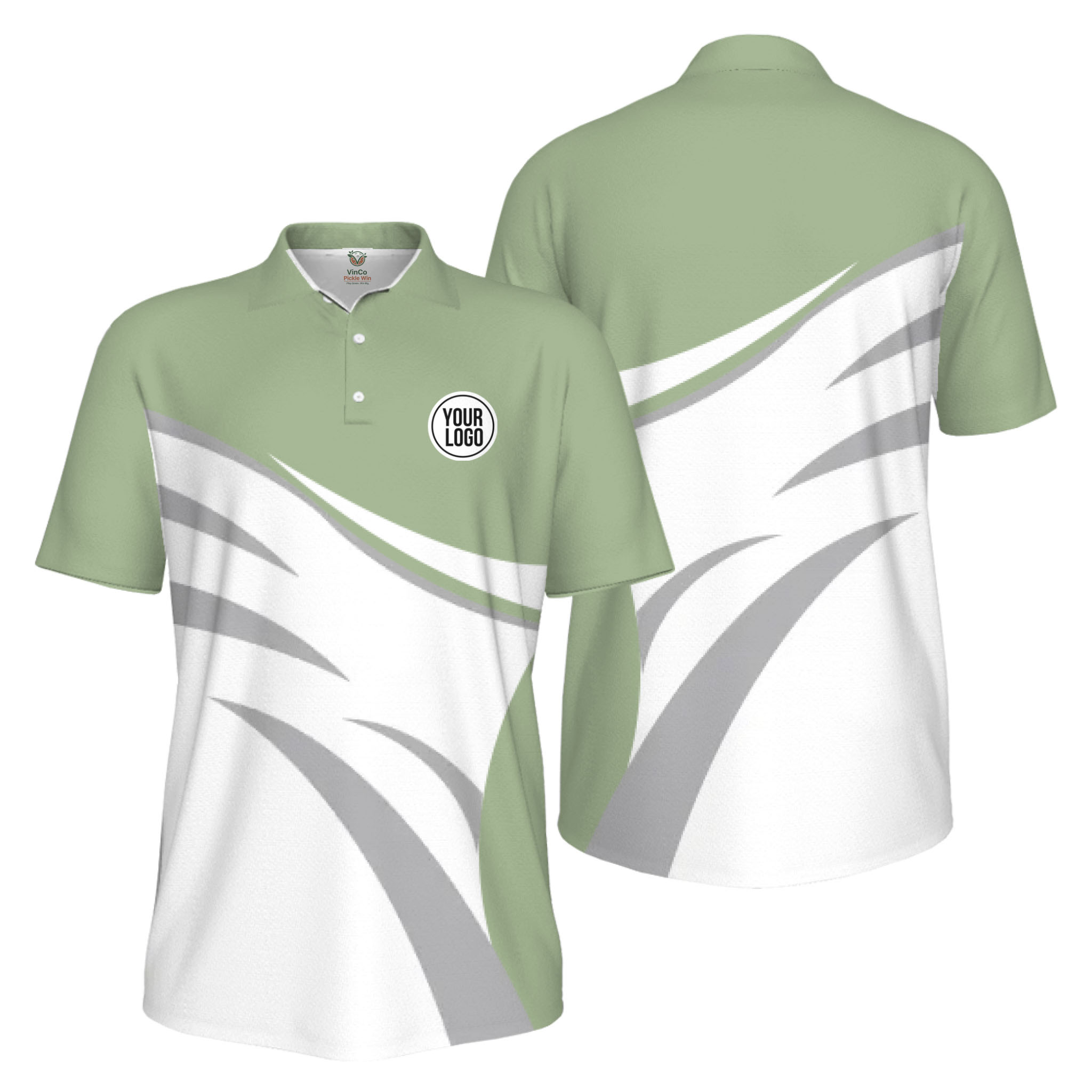  Picklewin Custom Logo Sporty Motion UV Protection Men Polo Shirt Live Preview  