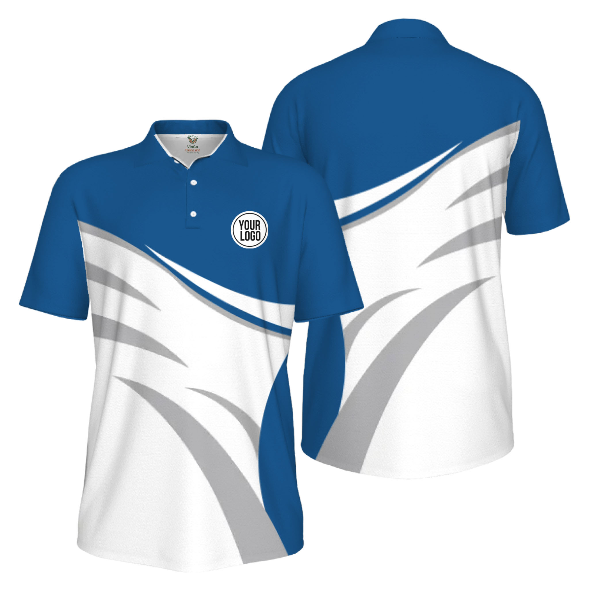  Picklewin Custom Logo Sporty Motion UV Protection Men Polo Shirt Live Preview  