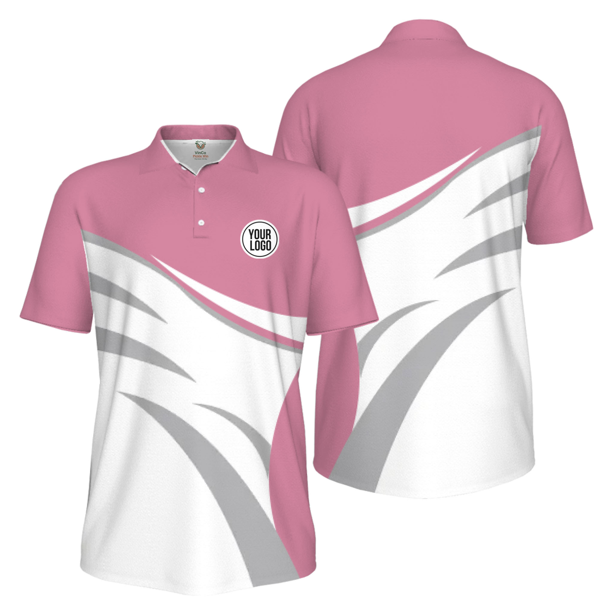  Picklewin Custom Logo Sporty Motion UV Protection Men Polo Shirt Live Preview  