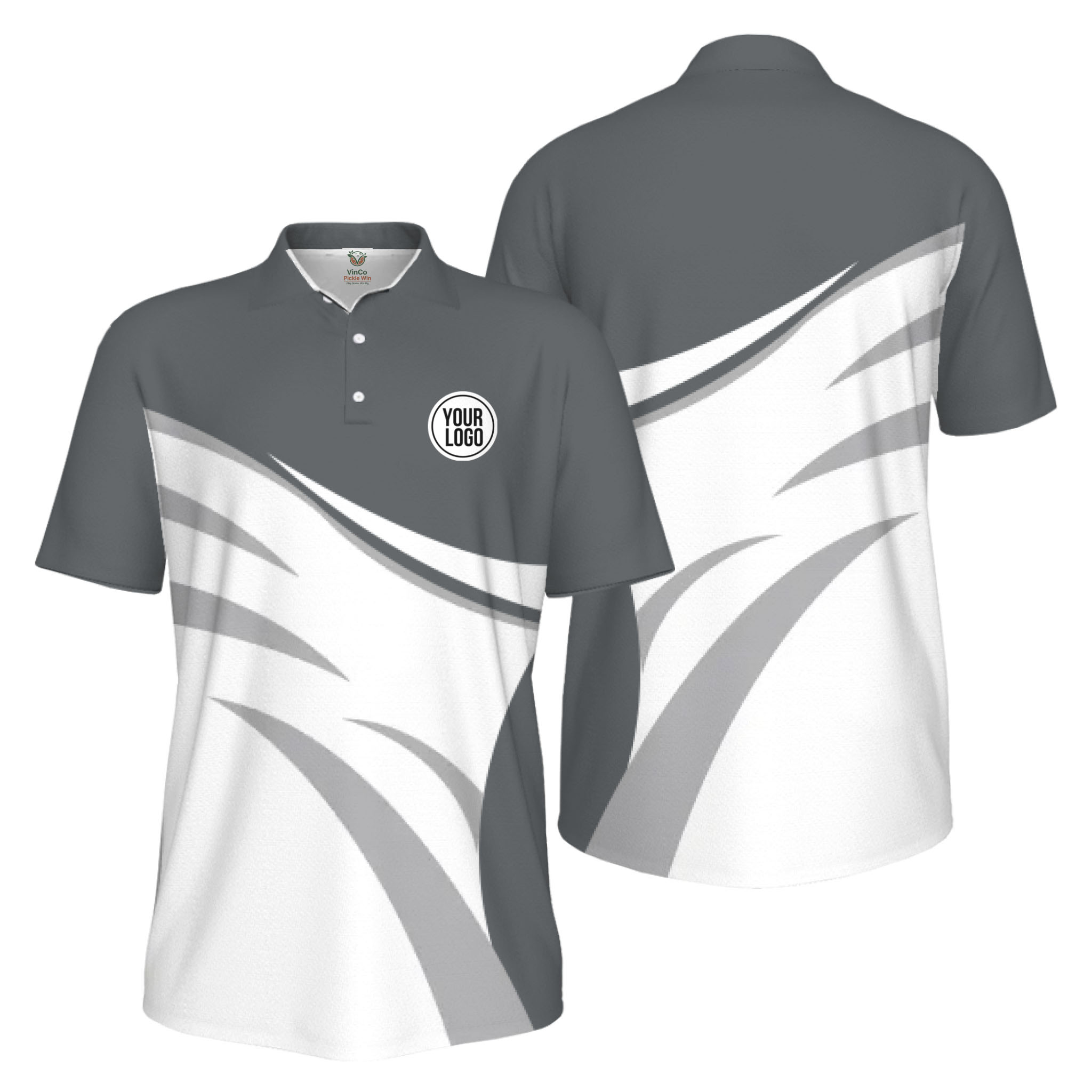  Picklewin Custom Logo Sporty Motion UV Protection Men Polo Shirt Live Preview  
