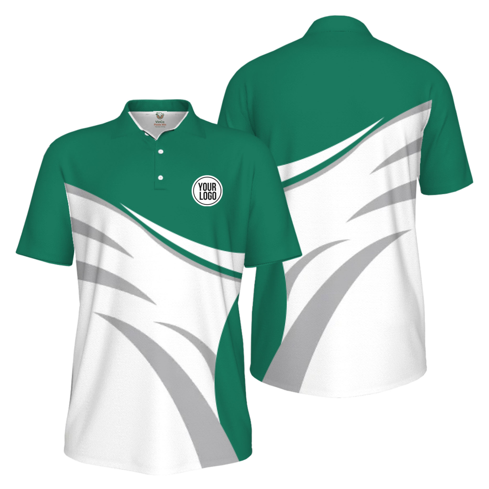  Picklewin Custom Logo Sporty Motion UV Protection Men Polo Shirt Live Preview  
