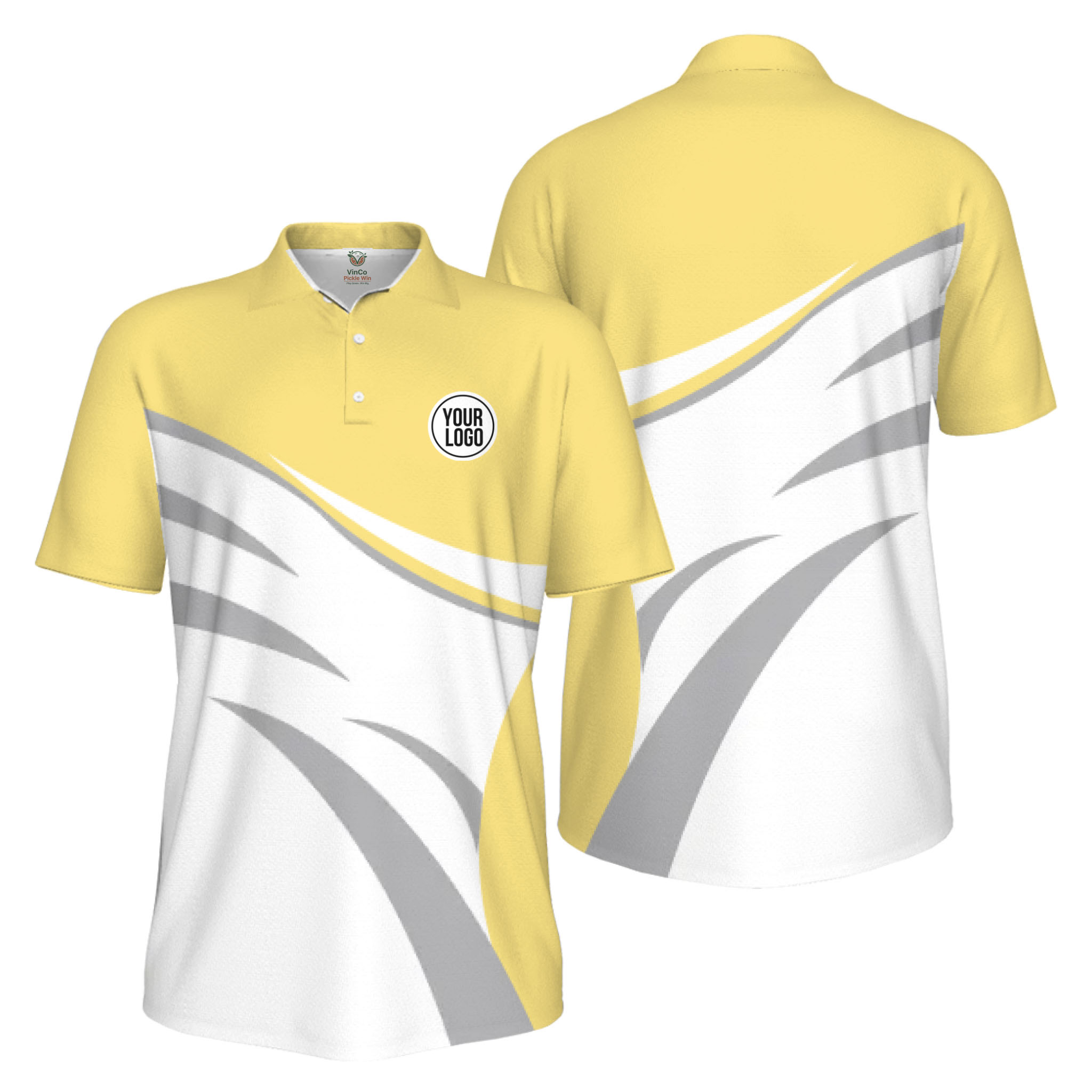  Picklewin Custom Logo Sporty Motion UV Protection Men Polo Shirt Live Preview  