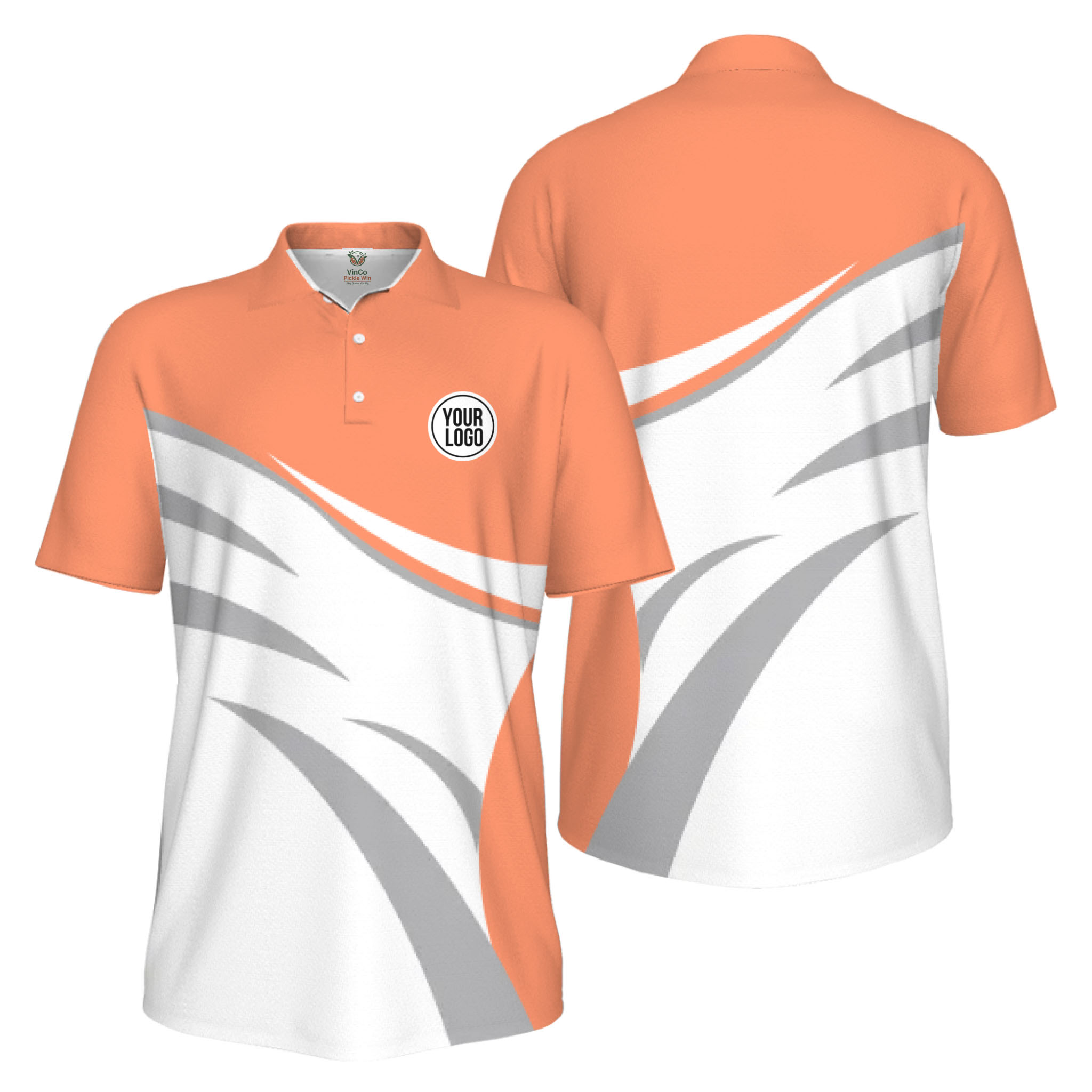  Picklewin Custom Logo Sporty Motion UV Protection Men Polo Shirt Live Preview  