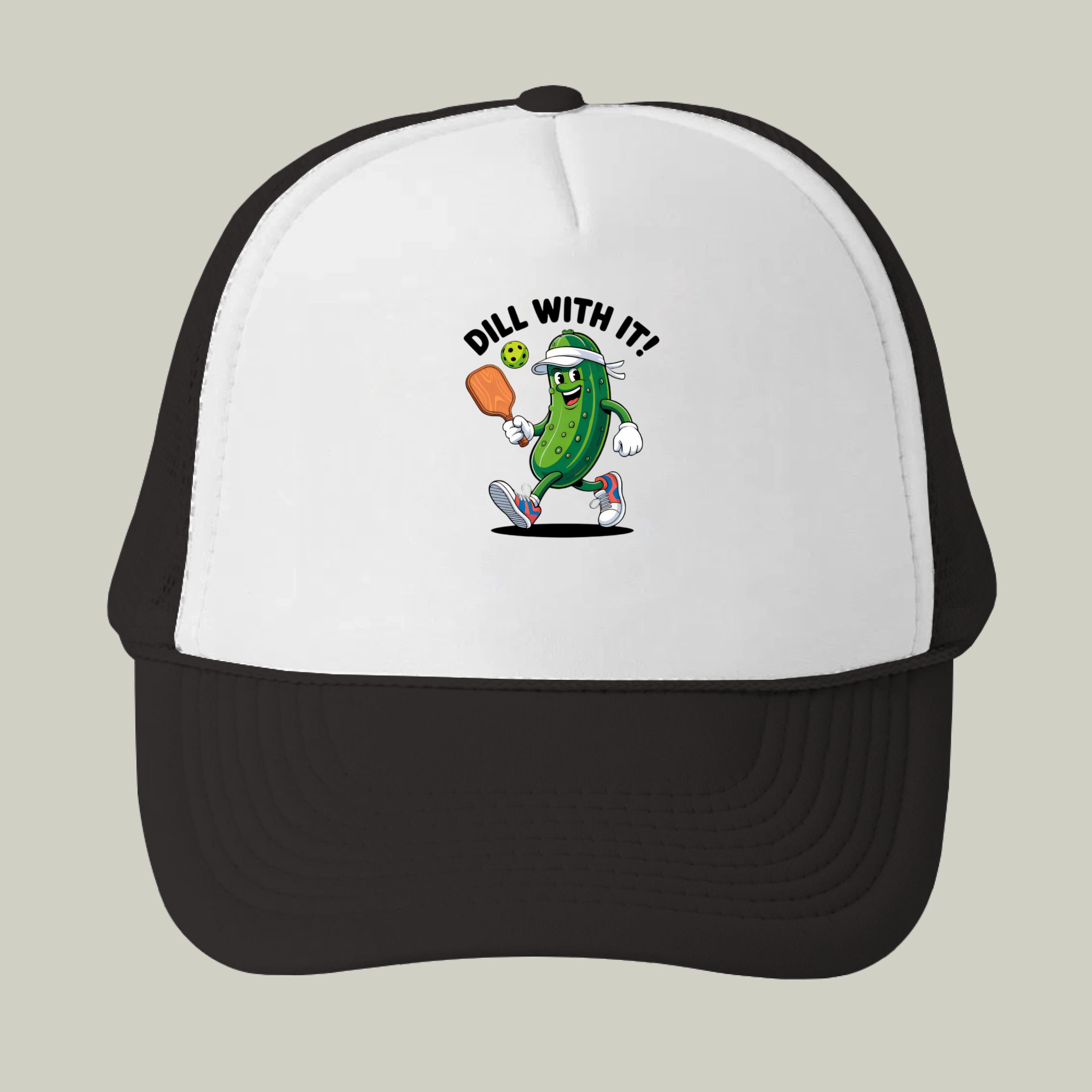  Picklewin Funny Dill With It Pickleball Trucker Cap For Men 