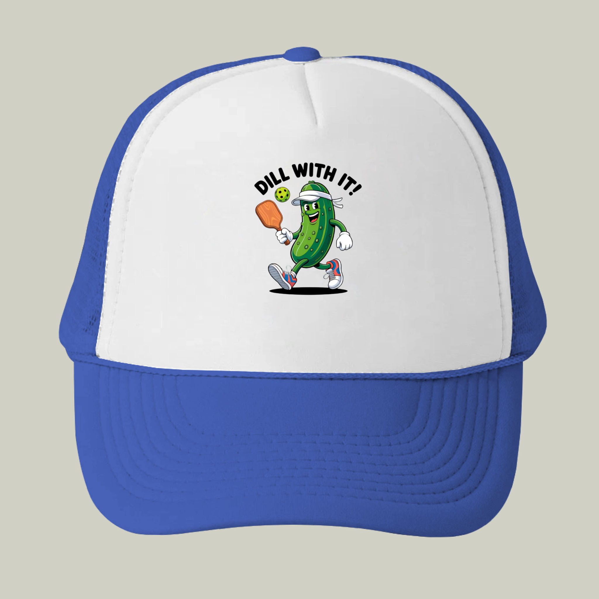  Picklewin Funny Dill With It Pickleball Trucker Cap For Men 