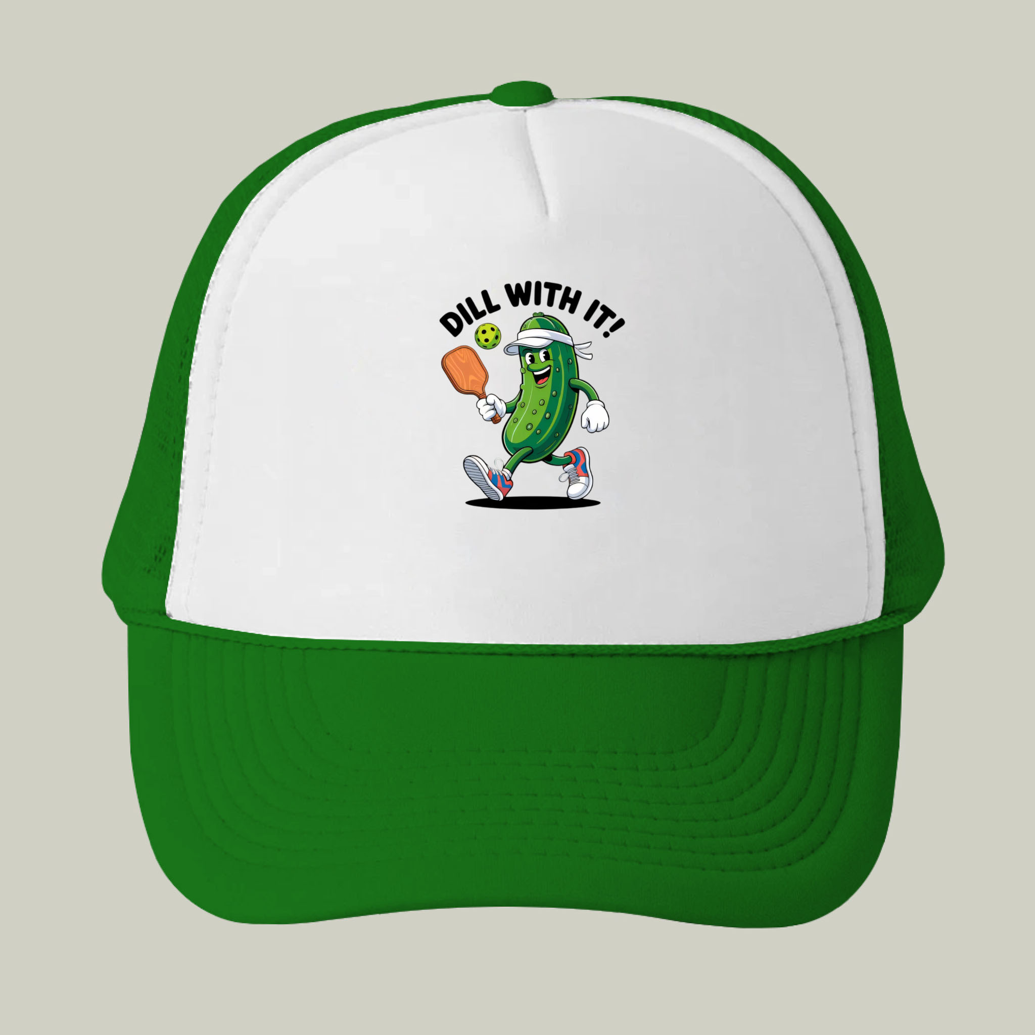  Picklewin Funny Dill With It Pickleball Trucker Cap For Men 