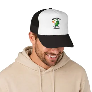  Picklewin Funny Dill With It Pickleball Trucker Cap For Men 