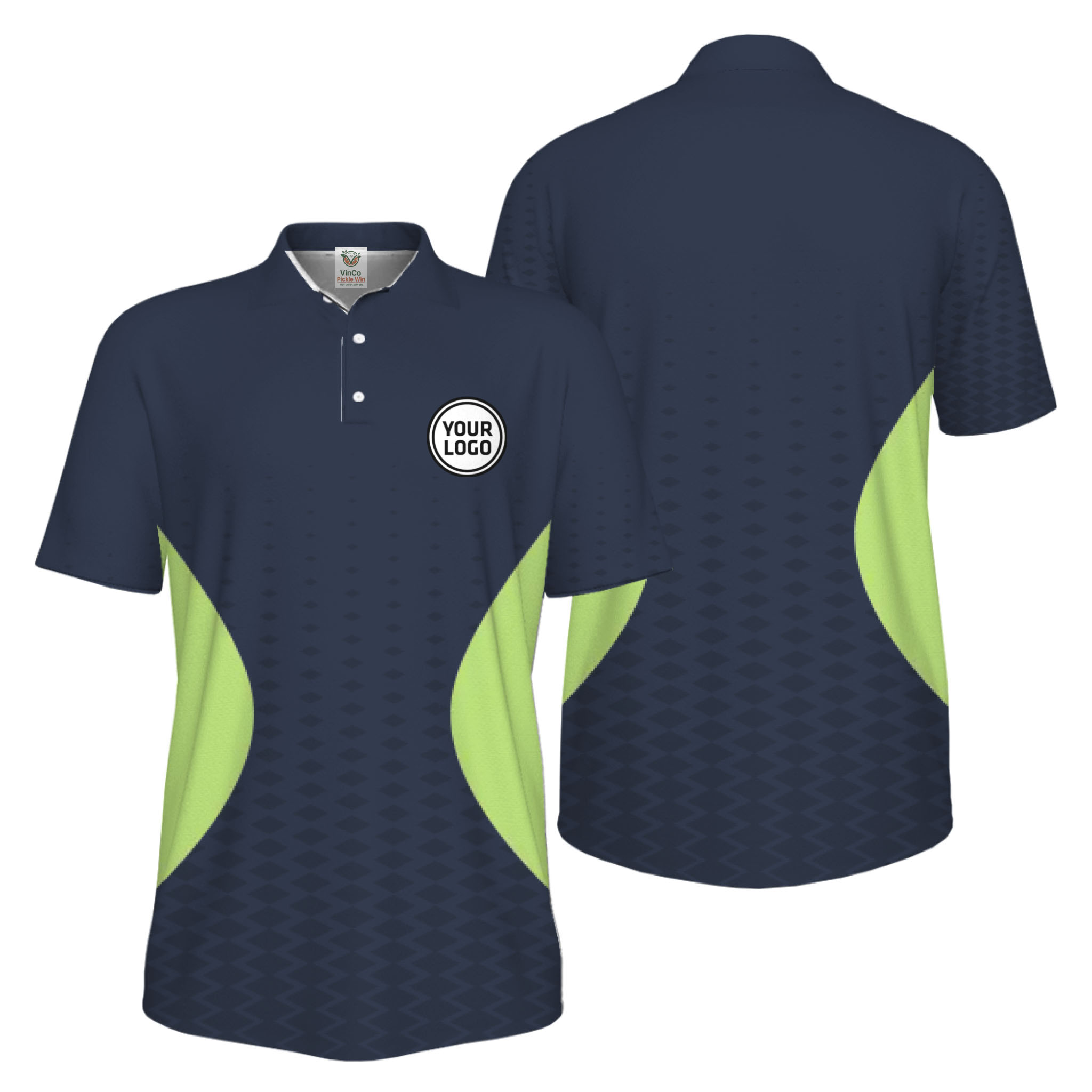  Picklewin Live Preview Gradient Custom Logo UV Protection Sport Polo Shirt For Men 