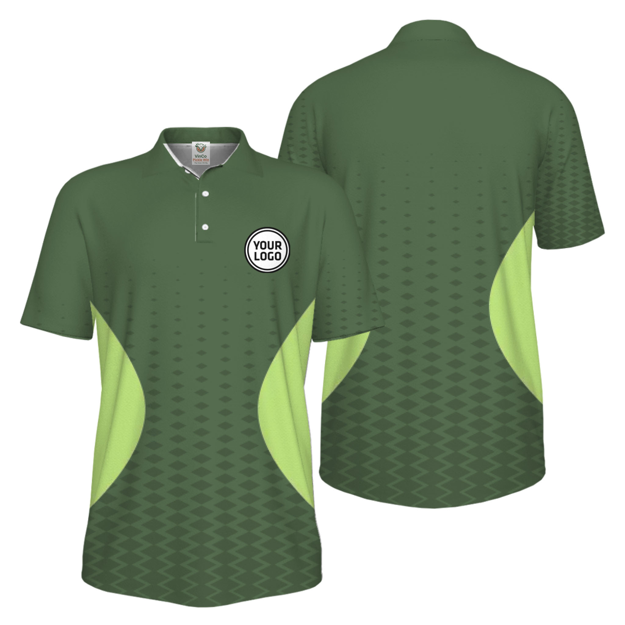  Picklewin Live Preview Gradient Custom Logo UV Protection Sport Polo Shirt For Men 