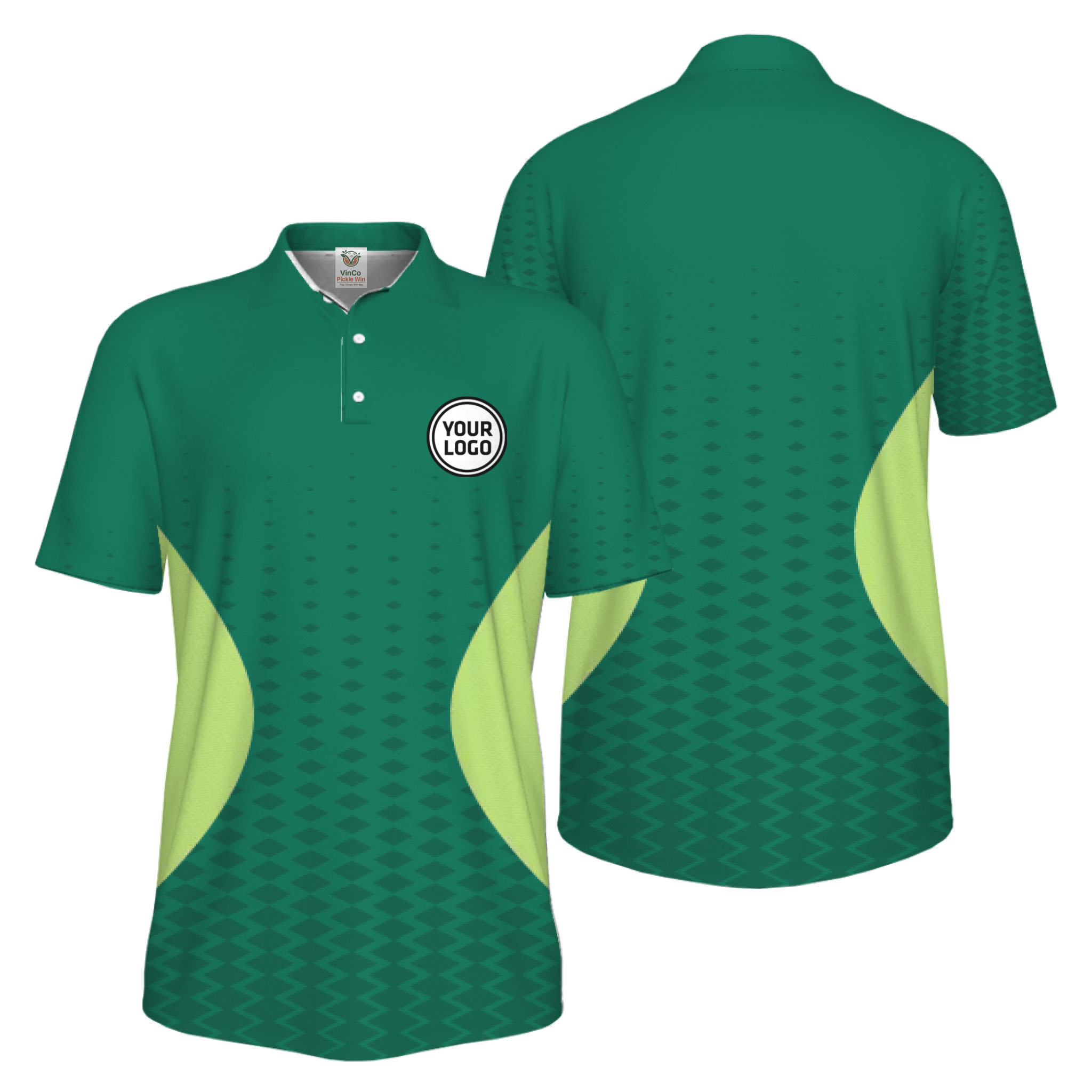  Picklewin Live Preview Gradient Custom Logo UV Protection Sport Polo Shirt For Men 