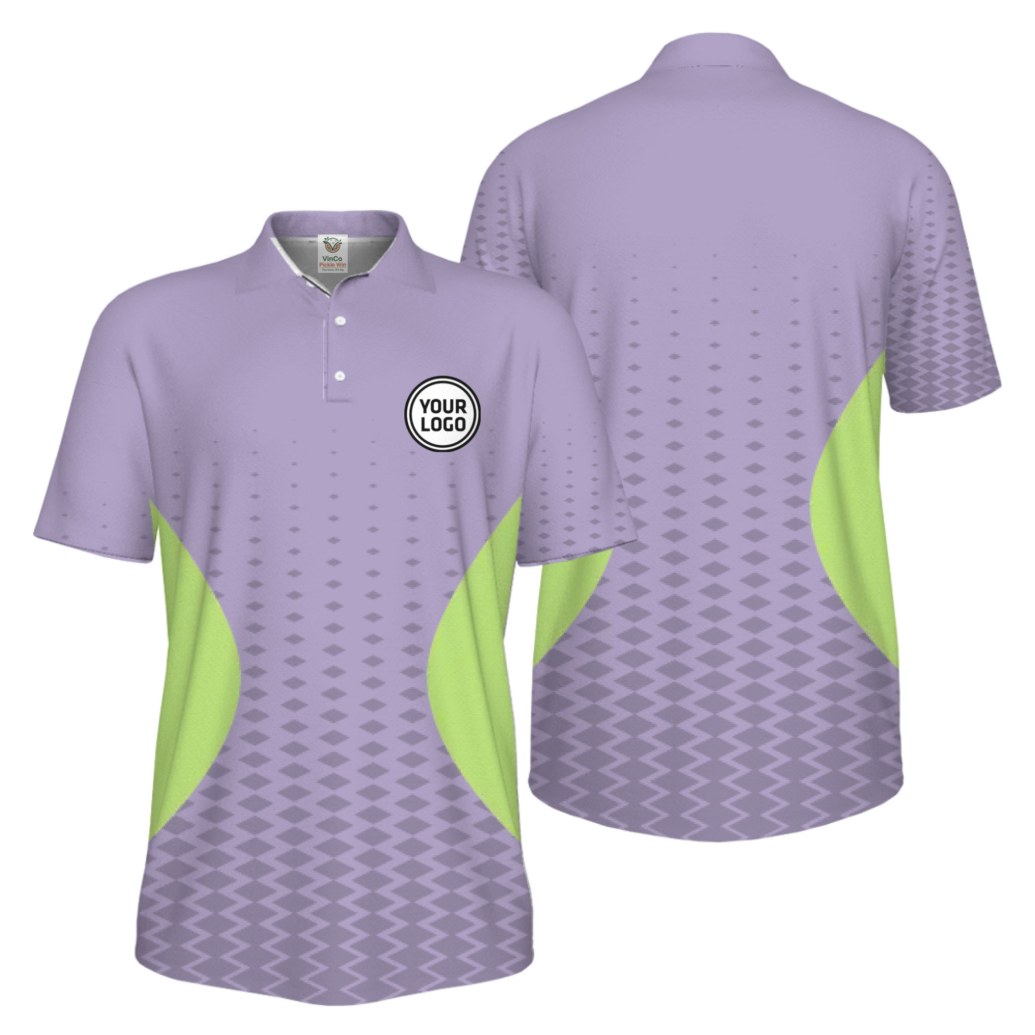  Picklewin Live Preview Gradient Custom Logo UV Protection Sport Polo Shirt For Men 