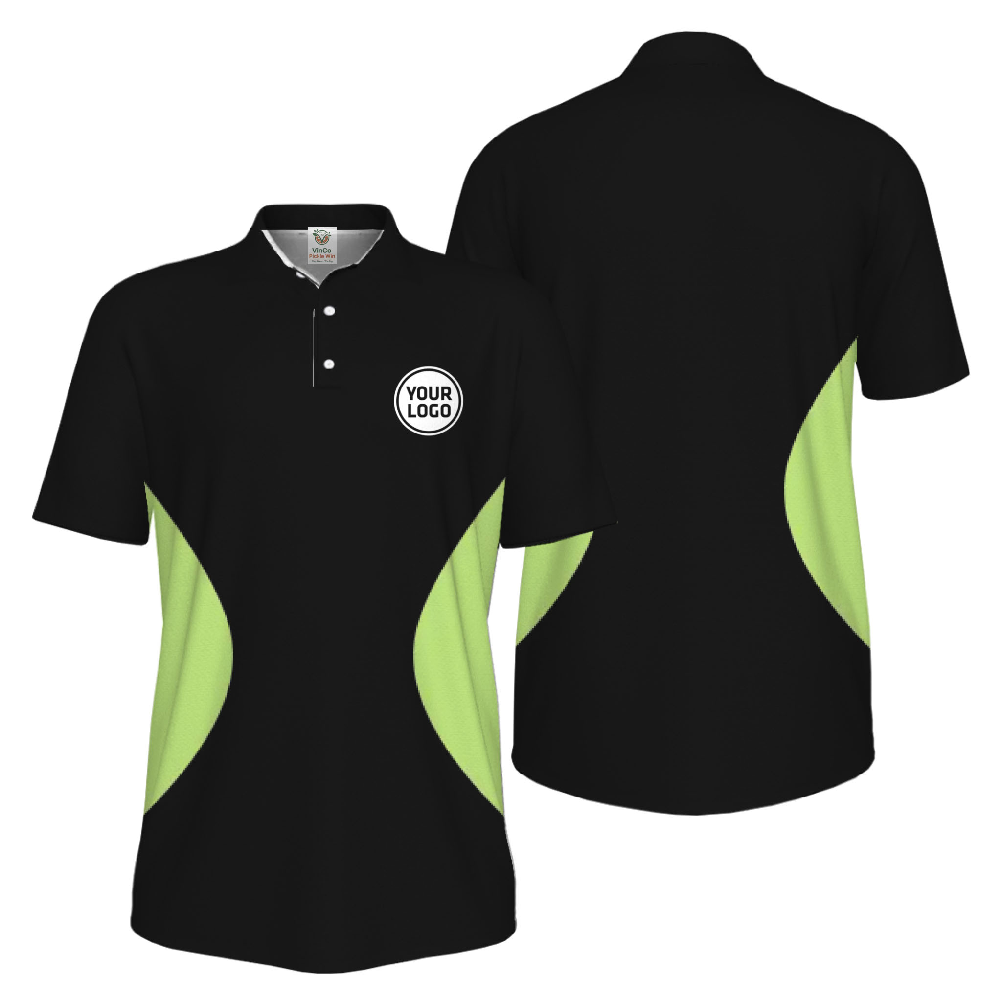  Picklewin Live Preview Gradient Custom Logo UV Protection Sport Polo Shirt For Men 