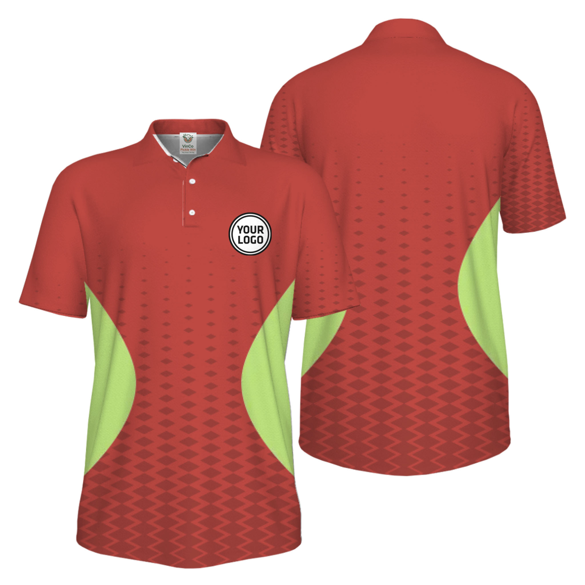  Picklewin Live Preview Gradient Custom Logo UV Protection Sport Polo Shirt For Men 