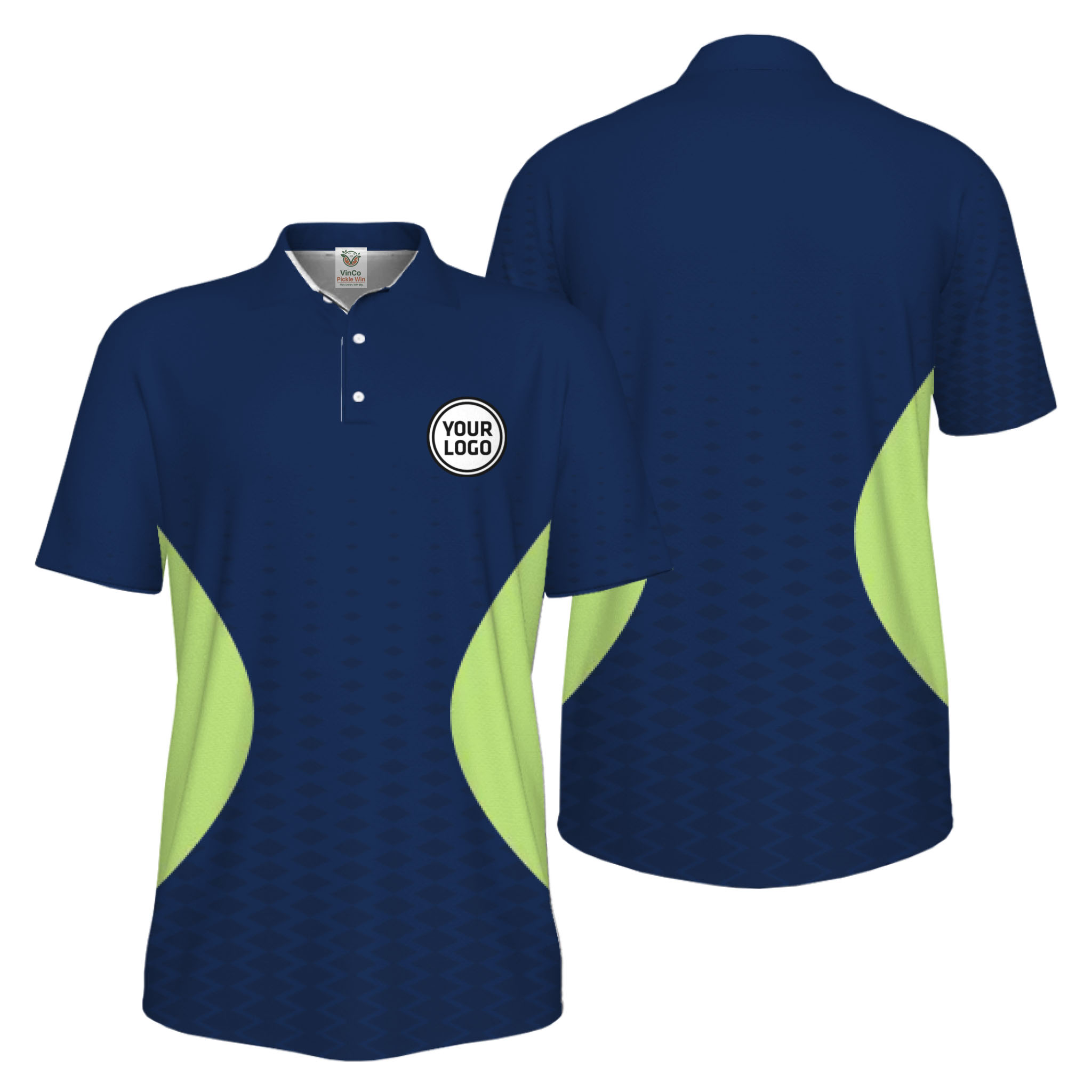  Picklewin Live Preview Gradient Custom Logo UV Protection Sport Polo Shirt For Men 
