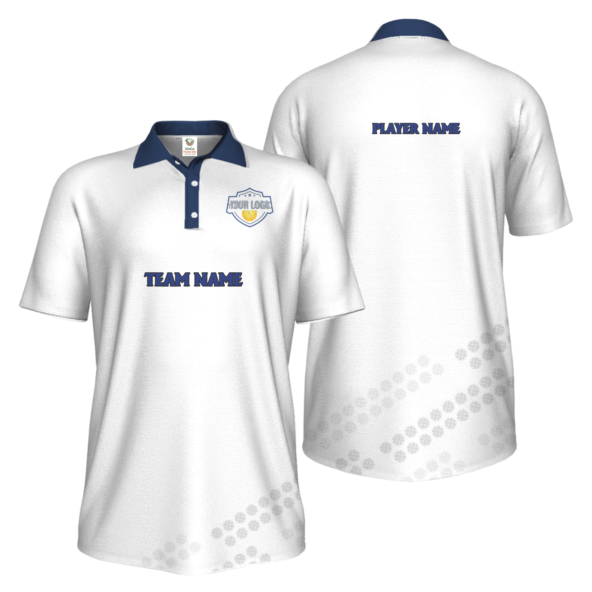 Pickleball Polo For Men Custom Logo And Brand Name
