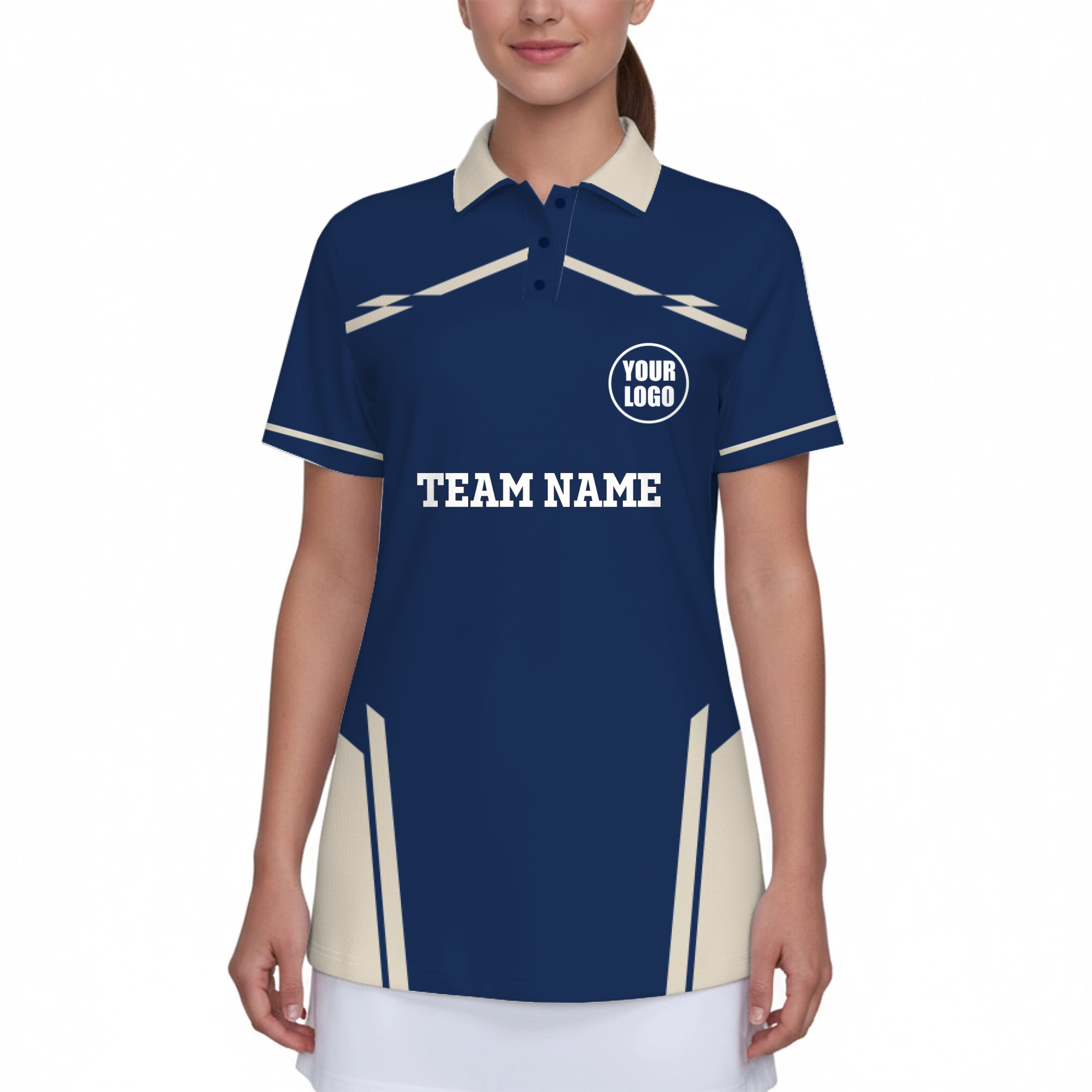 Custom Logo Women's UV Protection Polo Shirt Pickleball