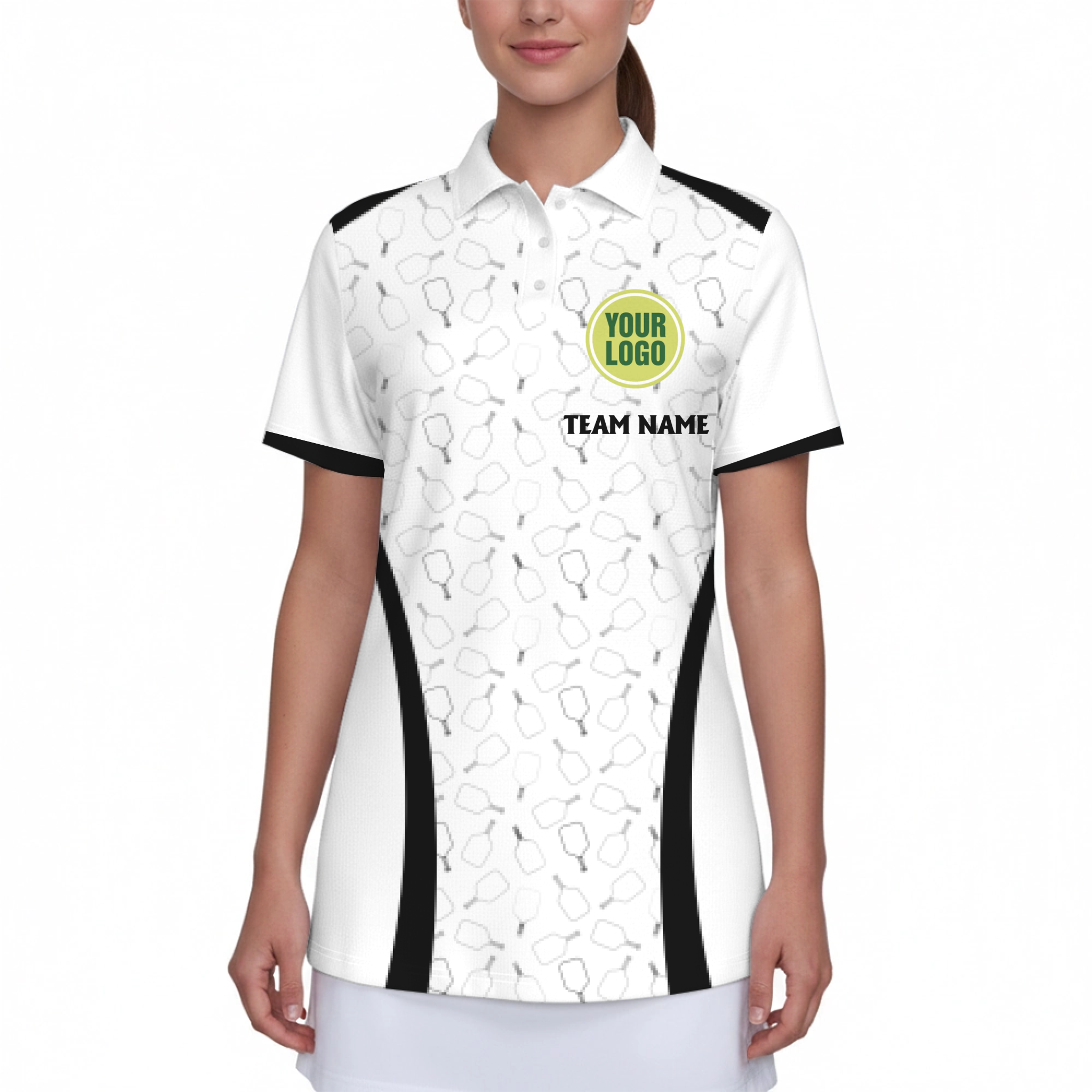 Custom Logo Pickleball Women's Polo Shirt 