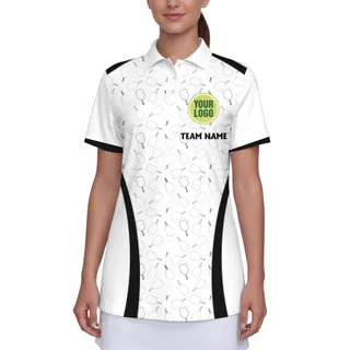 Custom Logo Pickleball Women's Polo Shirt 