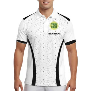 Custom Logo Pickleball Men's Polo Shirt