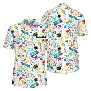 Picklewin Custom Pickleball Team Spirit Quick Dry Men Polo Shirt