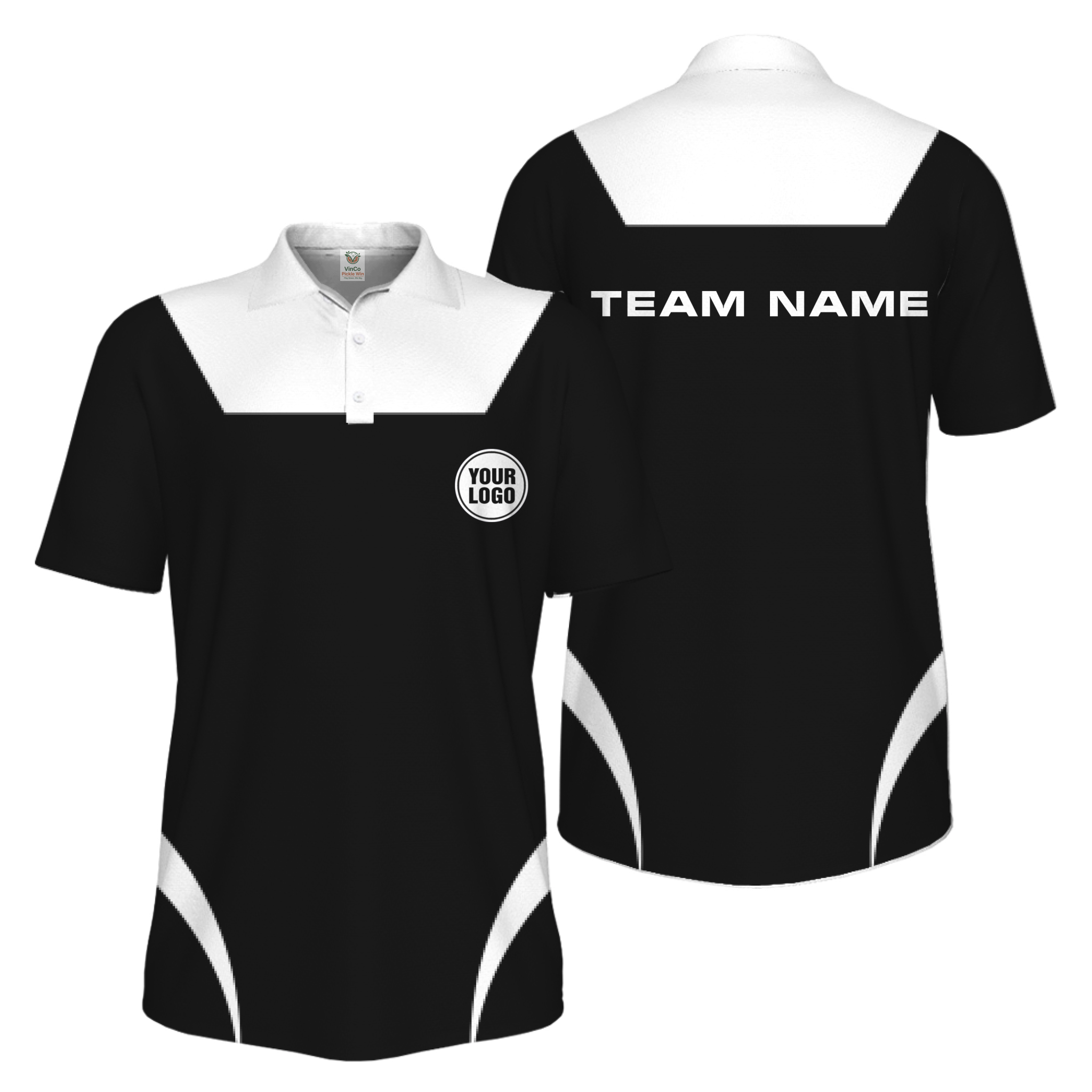 Picklewin Custom Pickleball Pro League Team Uniform Men Polo Shirt