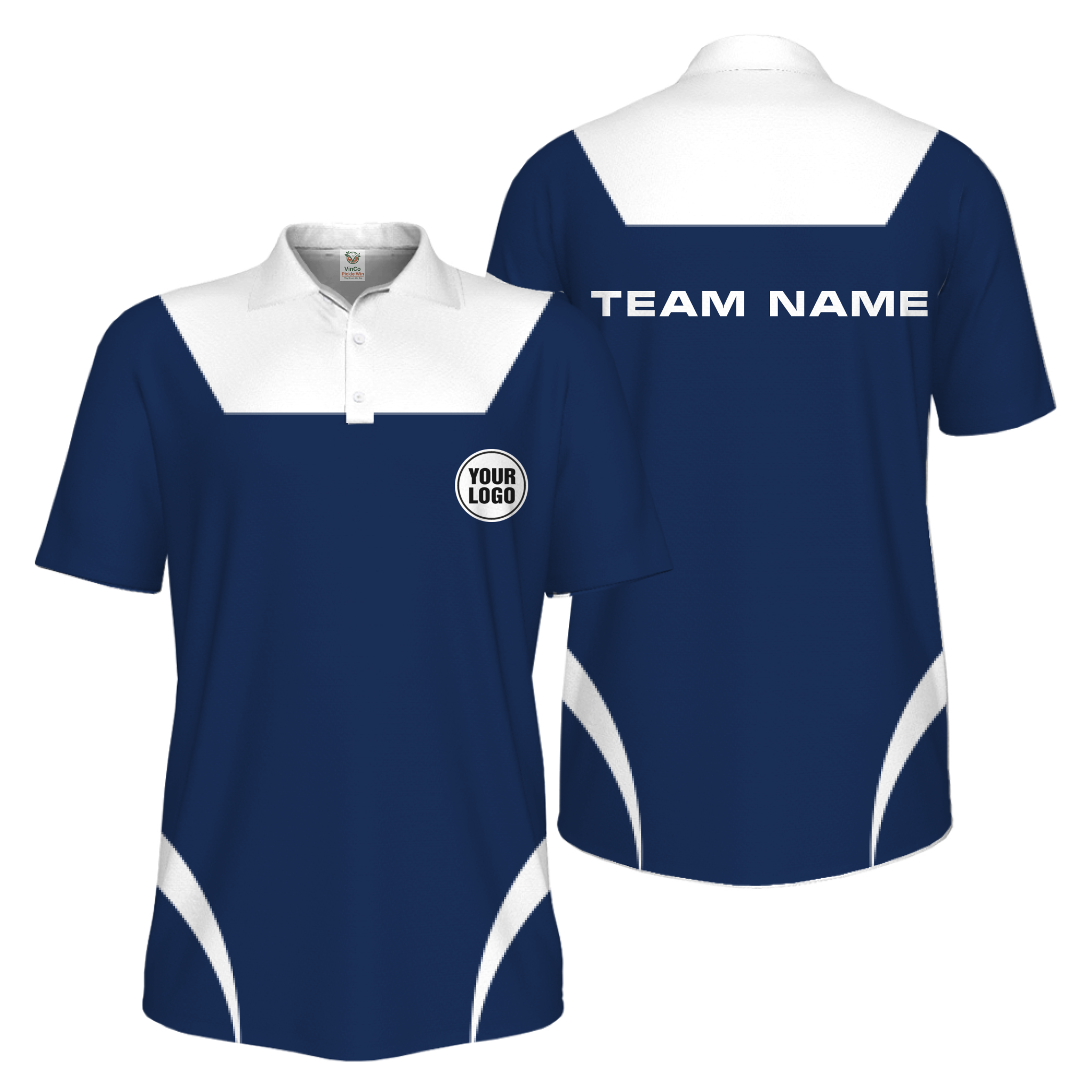 Picklewin Custom Pickleball Pro League Team Uniform Men Polo Shirt