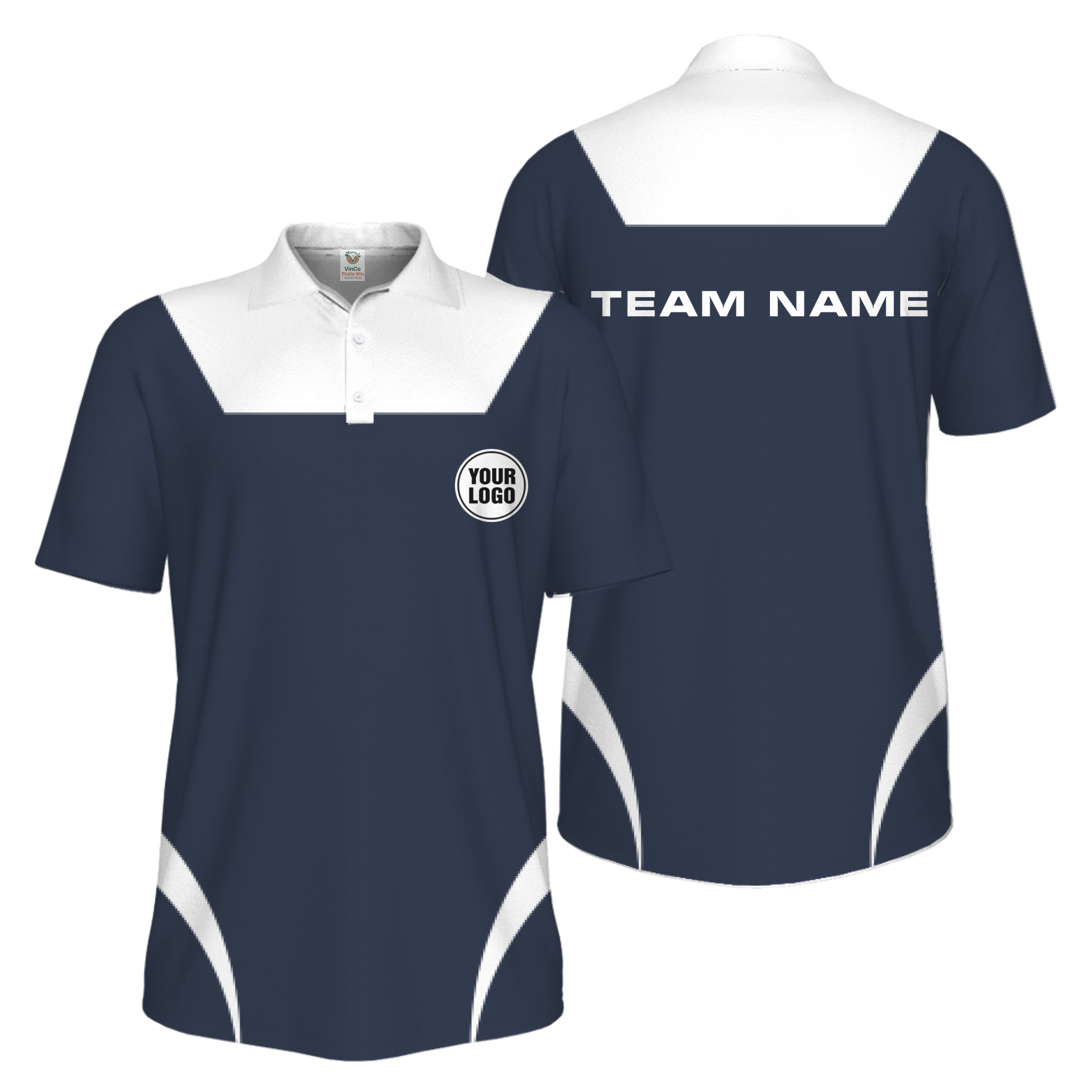 Picklewin Custom Pickleball Pro League Team Uniform Men Polo Shirt
