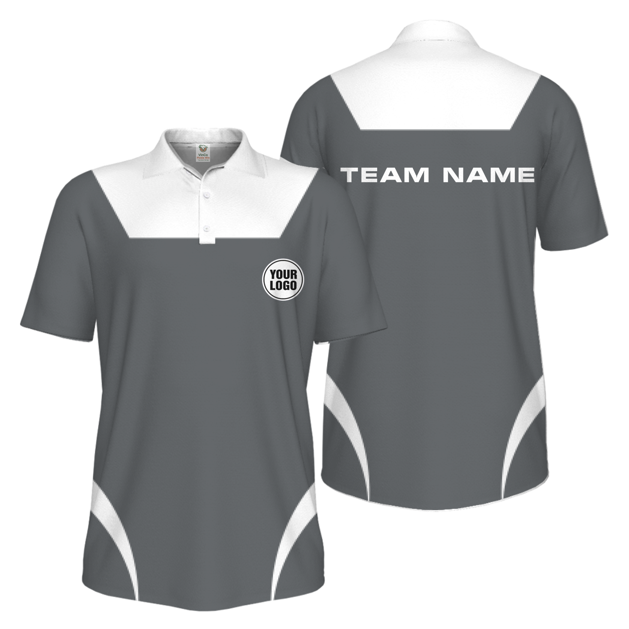 Picklewin Custom Pickleball Pro League Team Uniform Men Polo Shirt