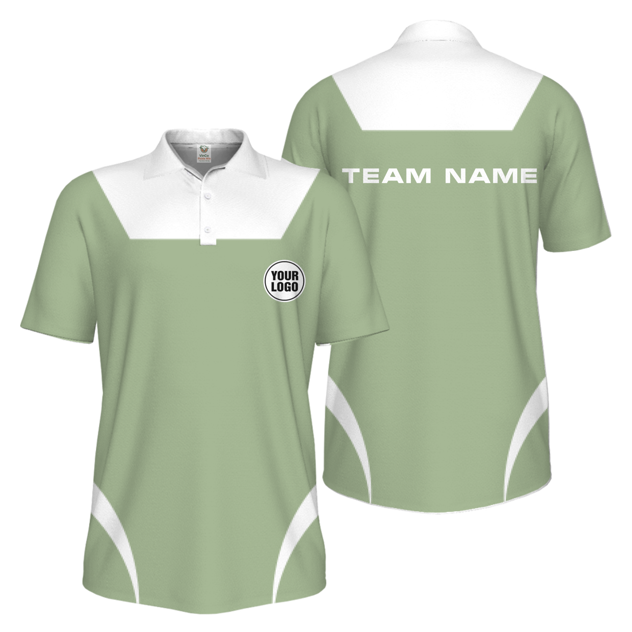 Picklewin Custom Pickleball Pro League Team Uniform Men Polo Shirt
