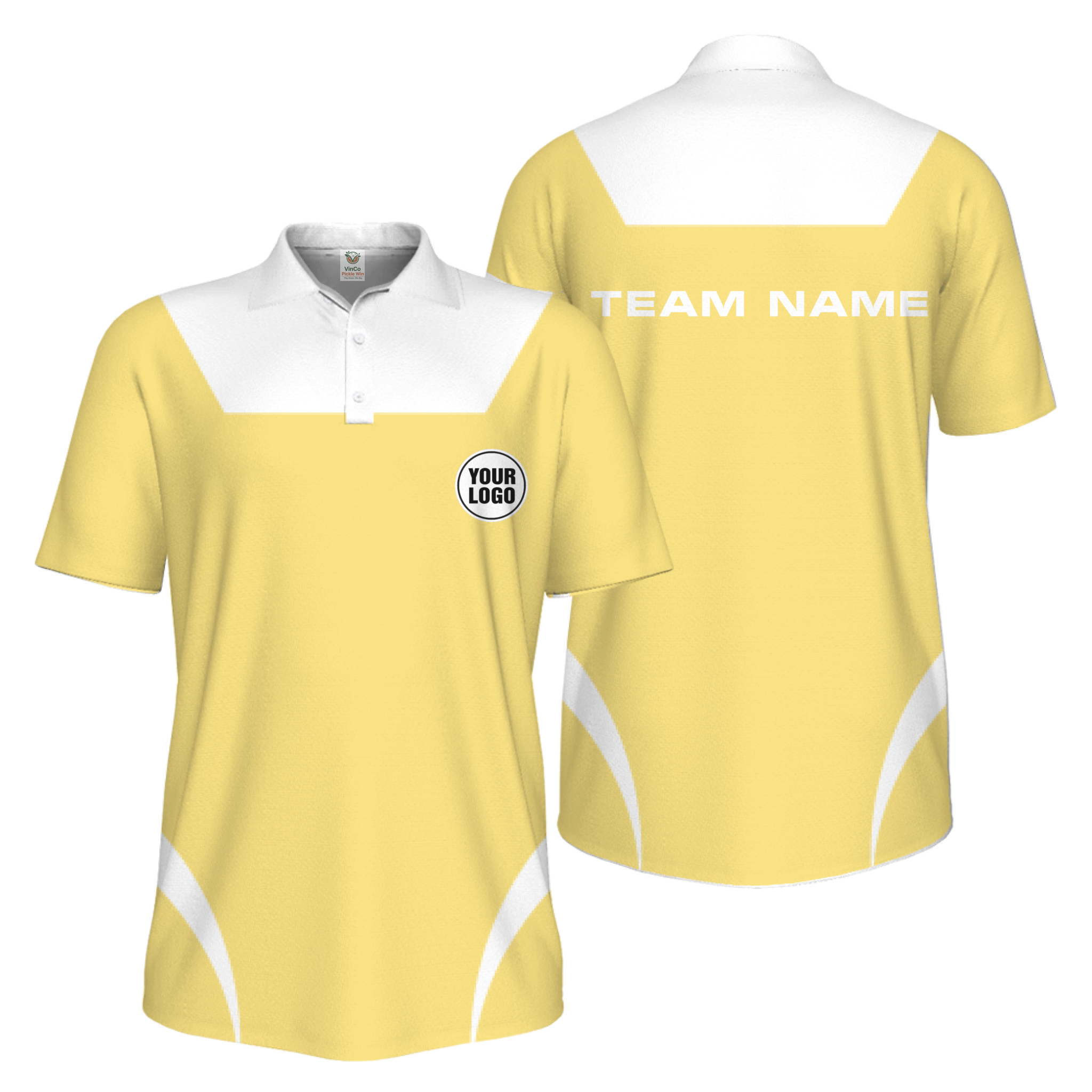 Picklewin Custom Pickleball Pro League Team Uniform Men Polo Shirt