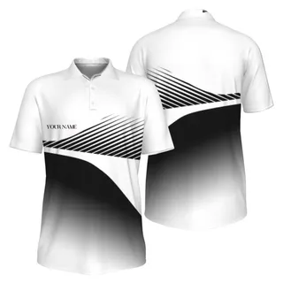 Picklewin Custom Pickleball Court Crew Athletic Men Polo Shirt – alternate