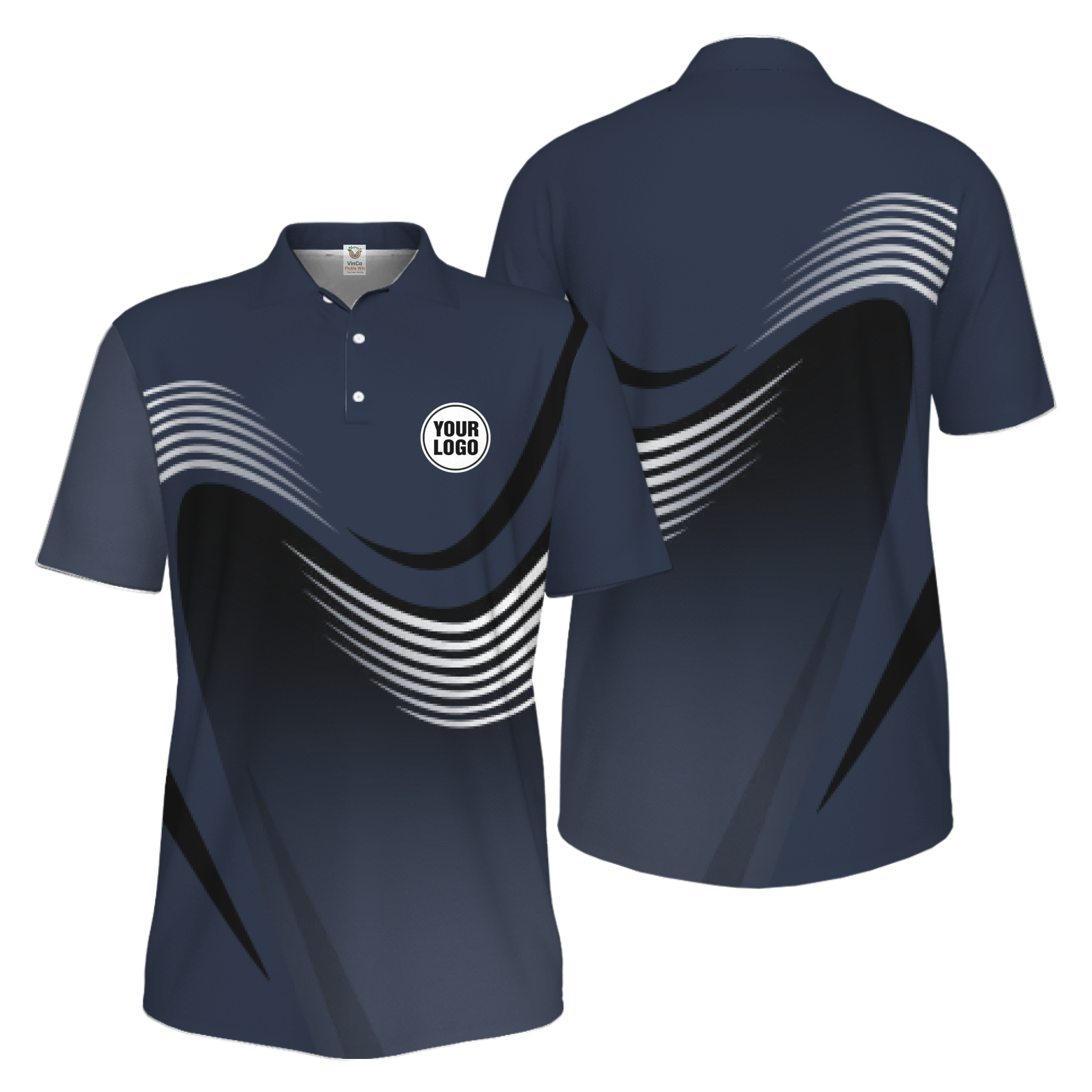 Picklewin Custom Pickleball Rally Team Custom Name Men Polo Shirt