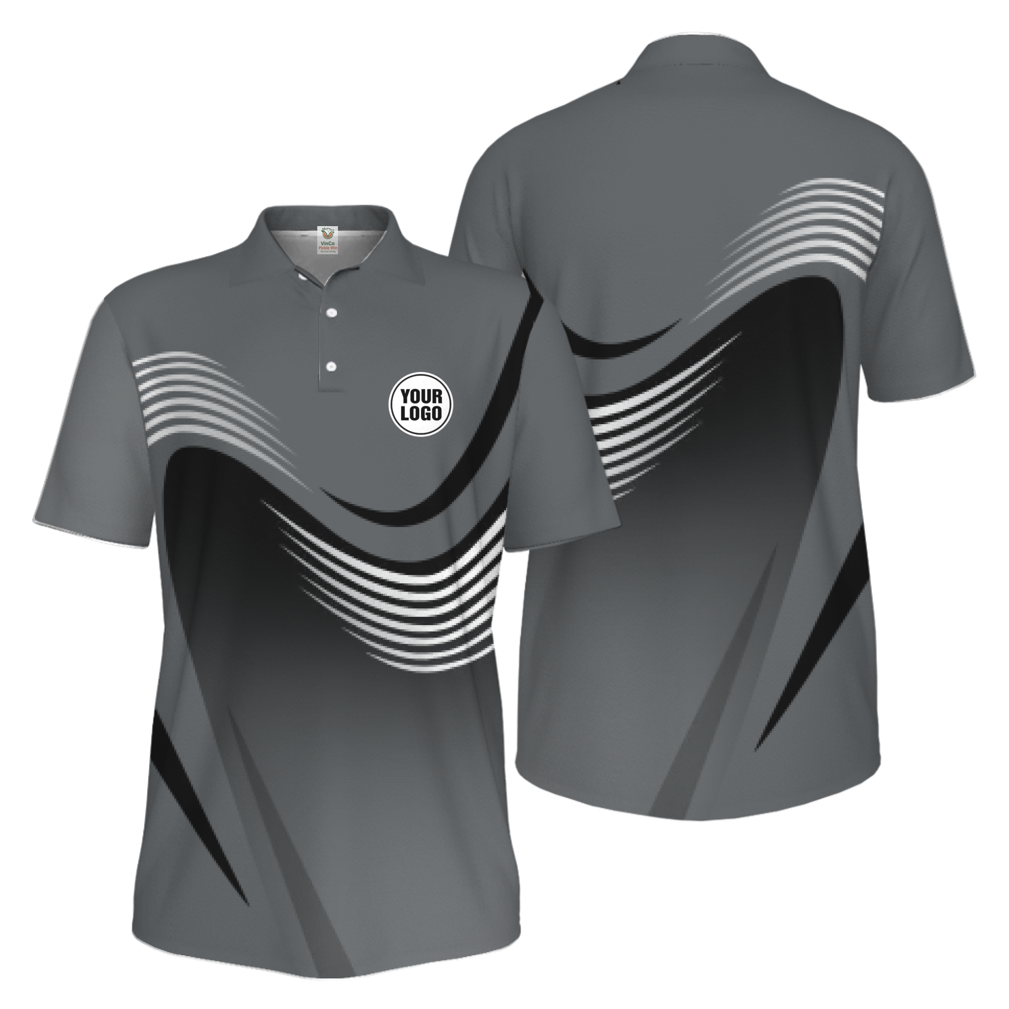 Picklewin Custom Pickleball Rally Team Custom Name Men Polo Shirt