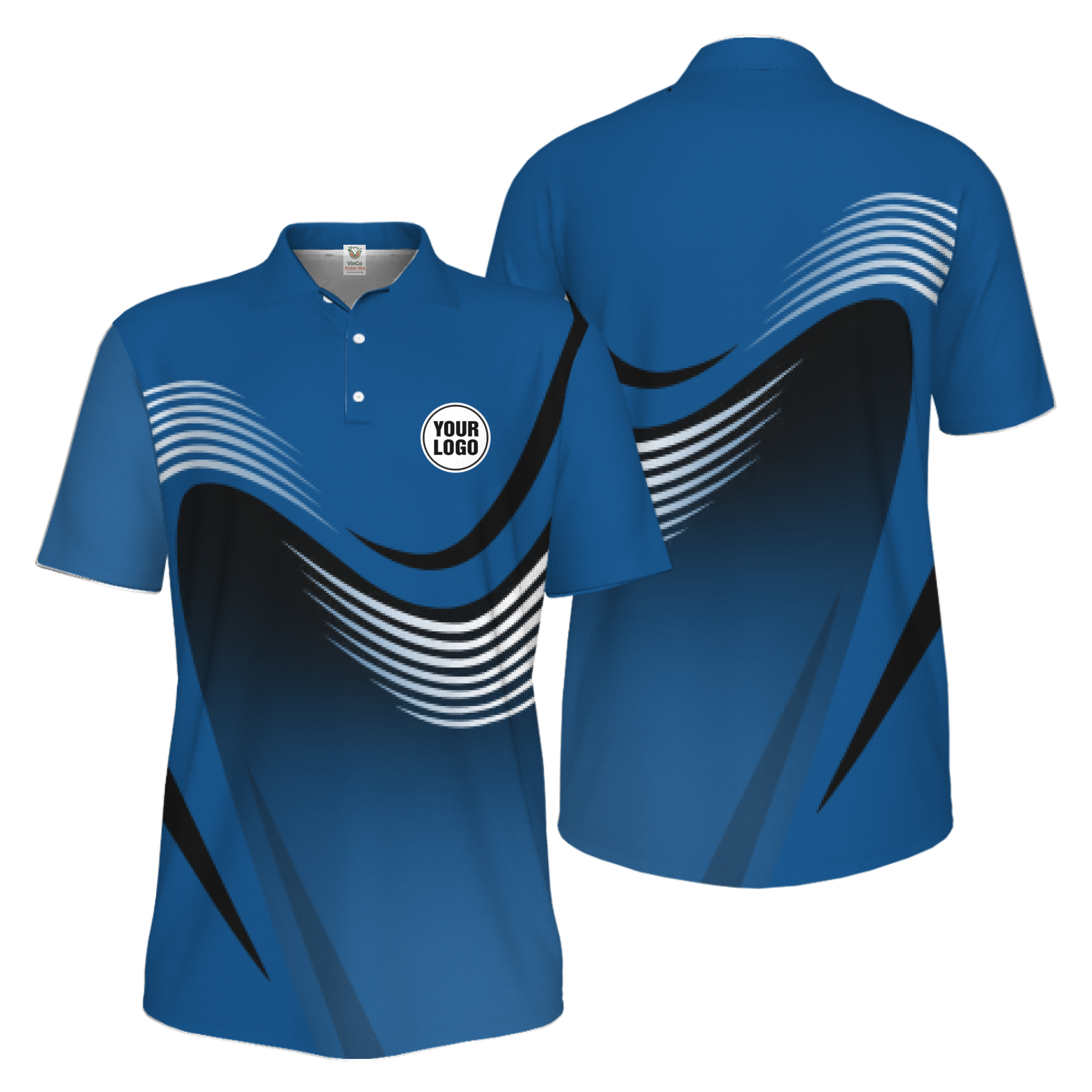 Picklewin Custom Pickleball Rally Team Custom Name Men Polo Shirt