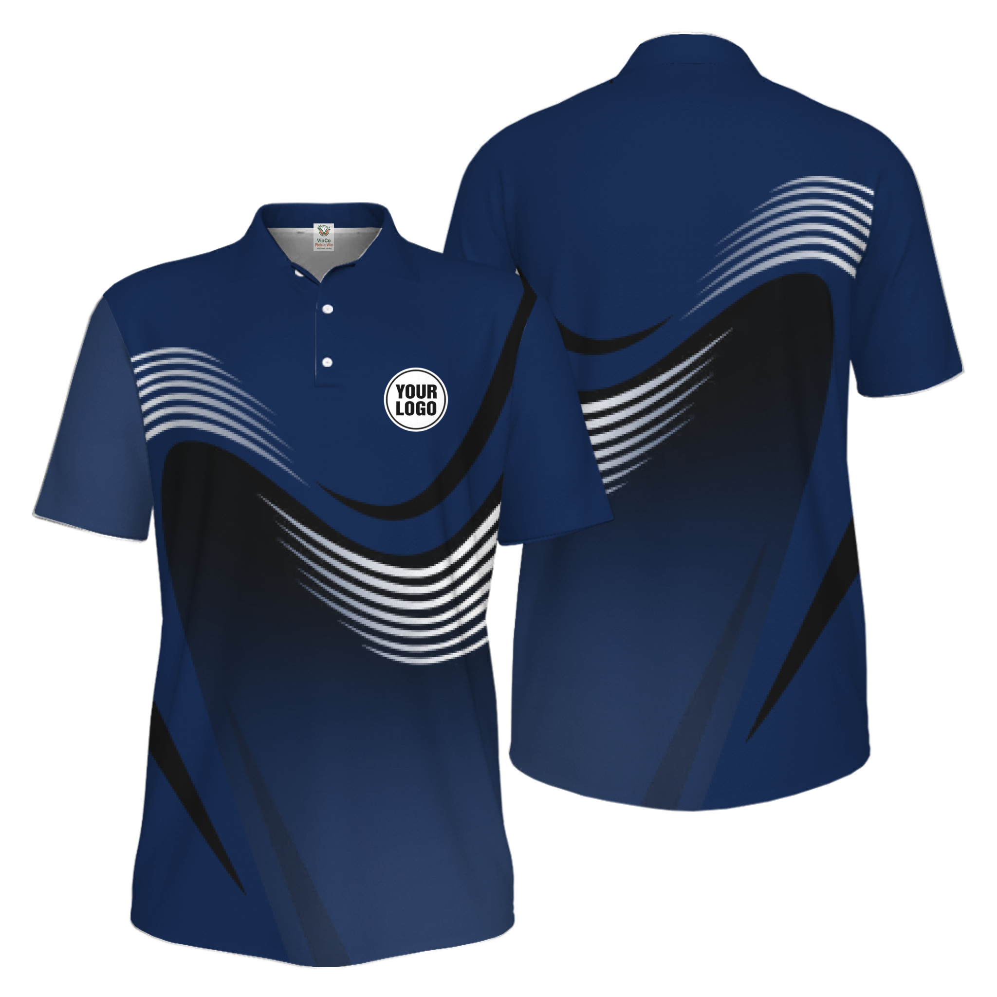 Picklewin Custom Pickleball Rally Team Custom Name Men Polo Shirt