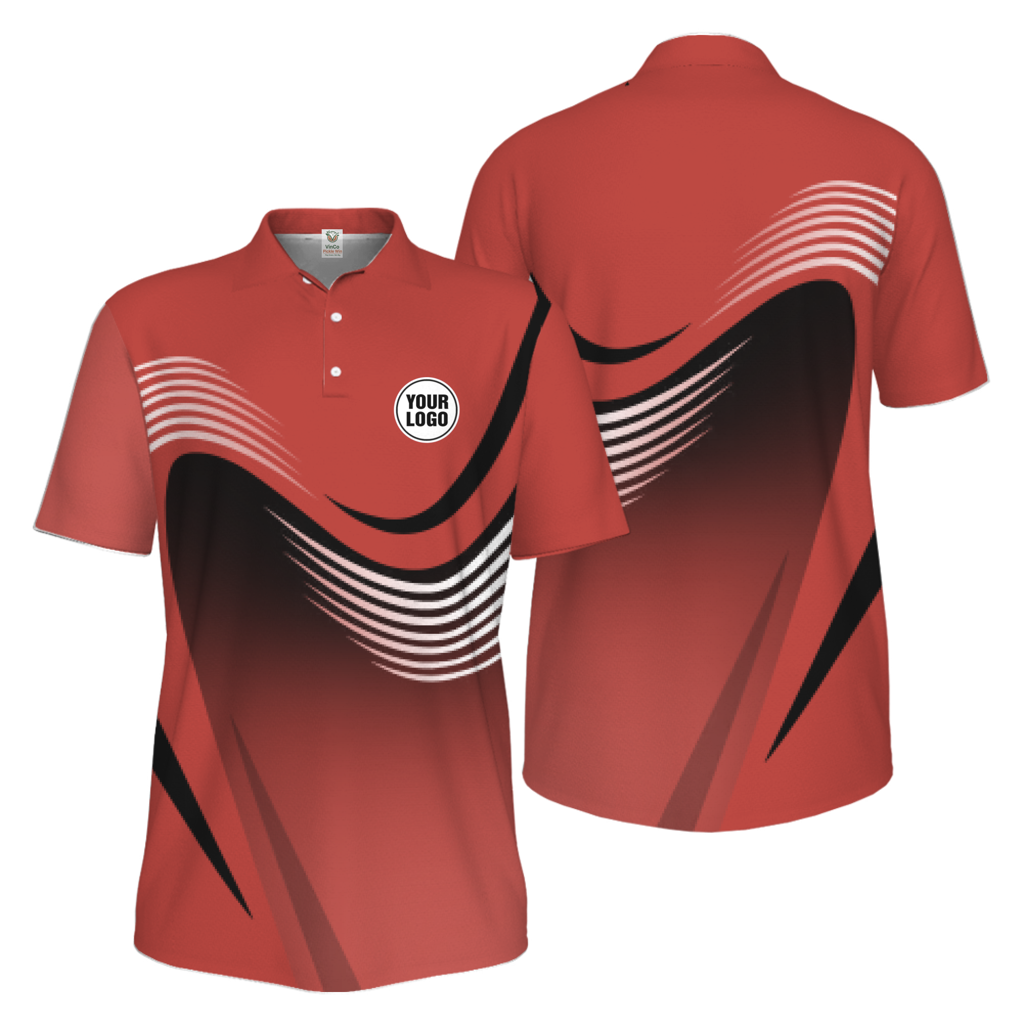 Picklewin Custom Pickleball Rally Team Custom Name Men Polo Shirt