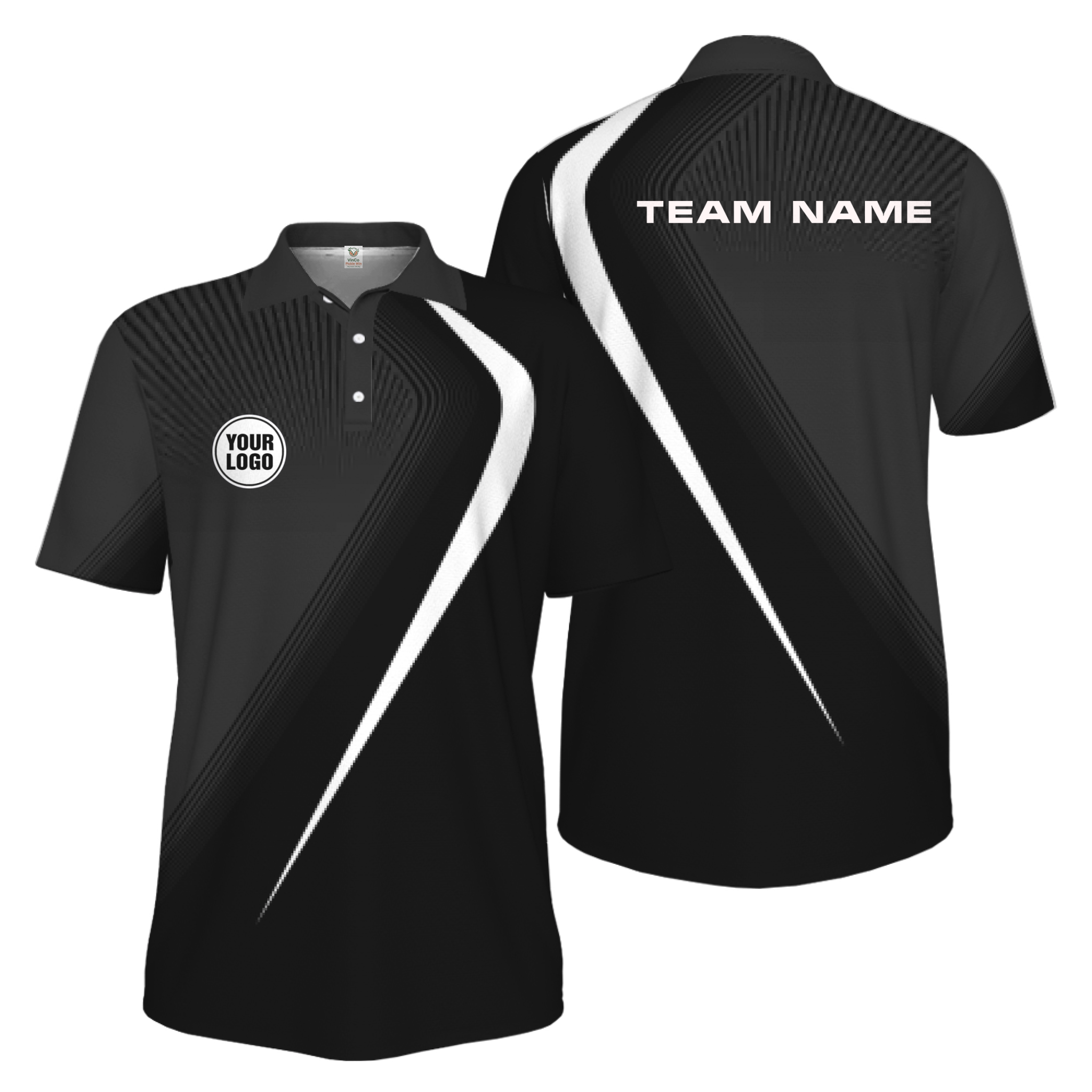 Picklewin Custom Pickleball League Champions Men Polo Shirt