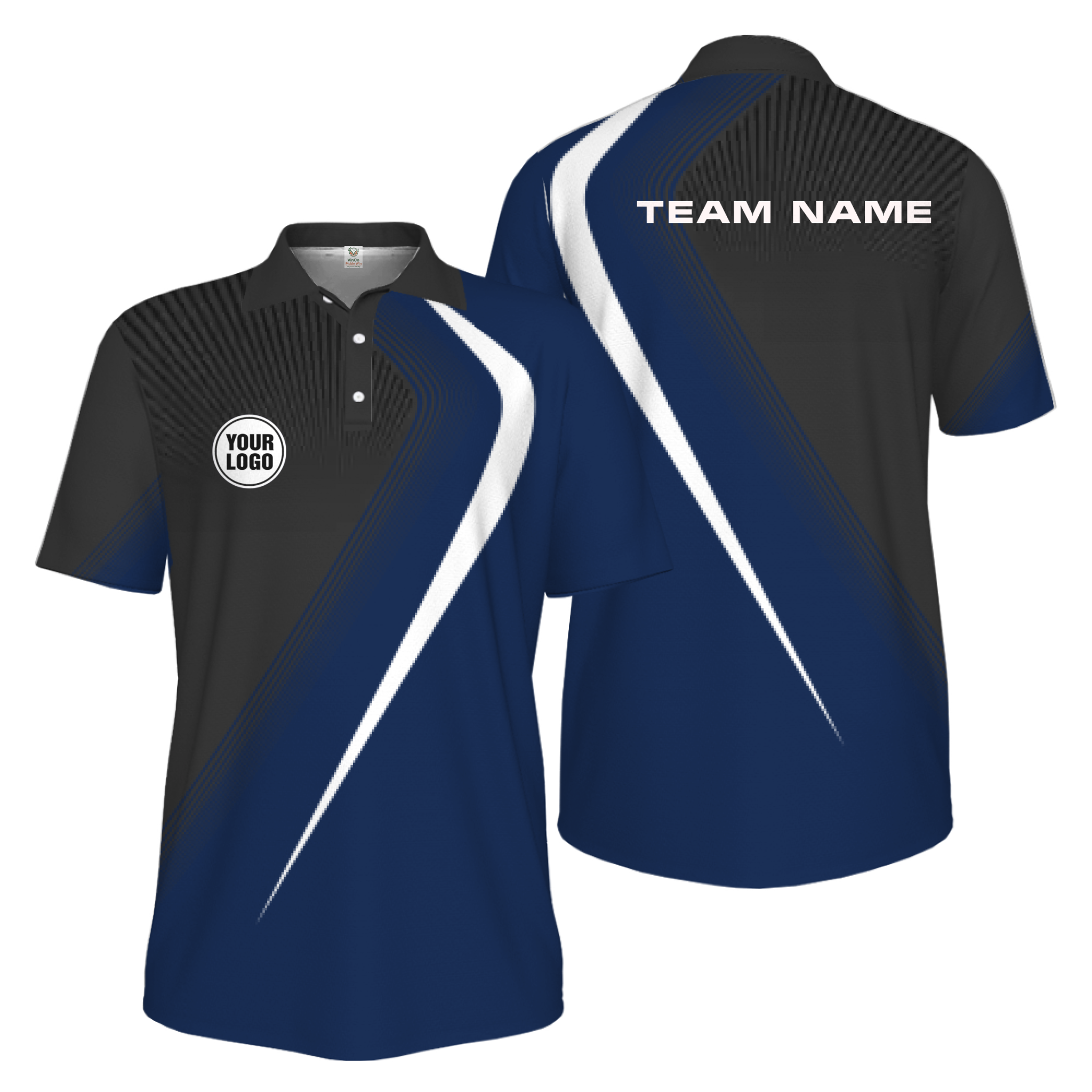 Picklewin Custom Pickleball League Champions Men Polo Shirt