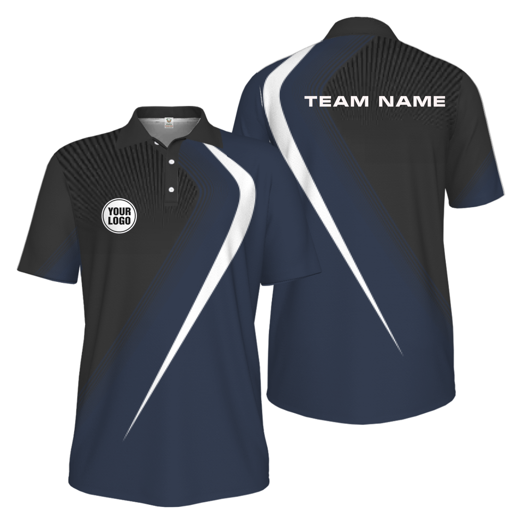Picklewin Custom Pickleball League Champions Men Polo Shirt