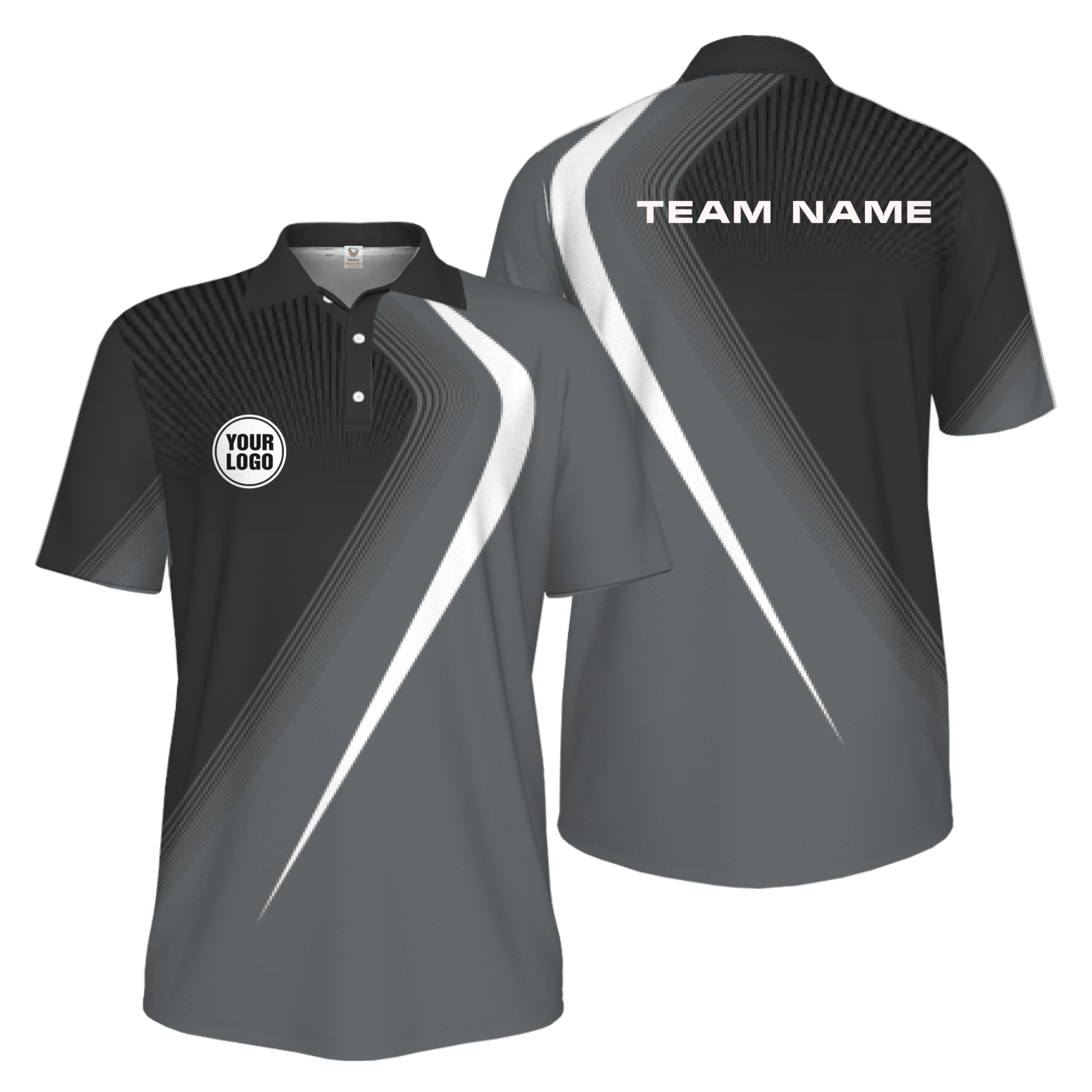 Picklewin Custom Pickleball League Champions Men Polo Shirt