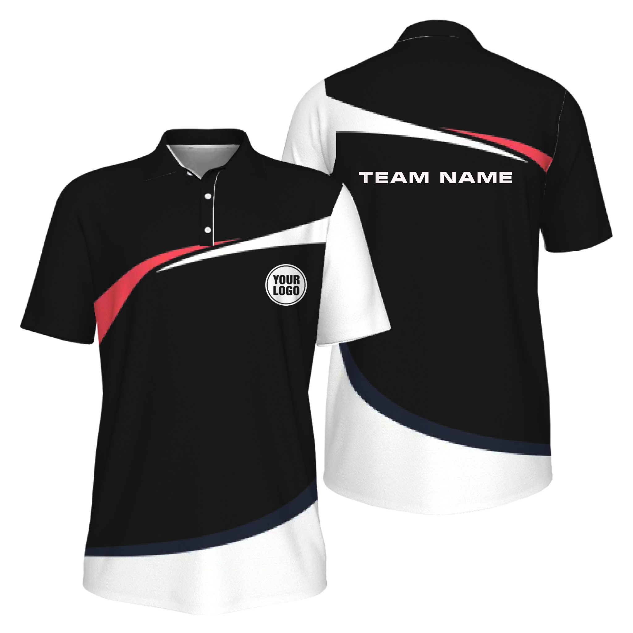 Picklewin Custom Pickleball Rally Team Polo Shirt Personalized Name & Logo