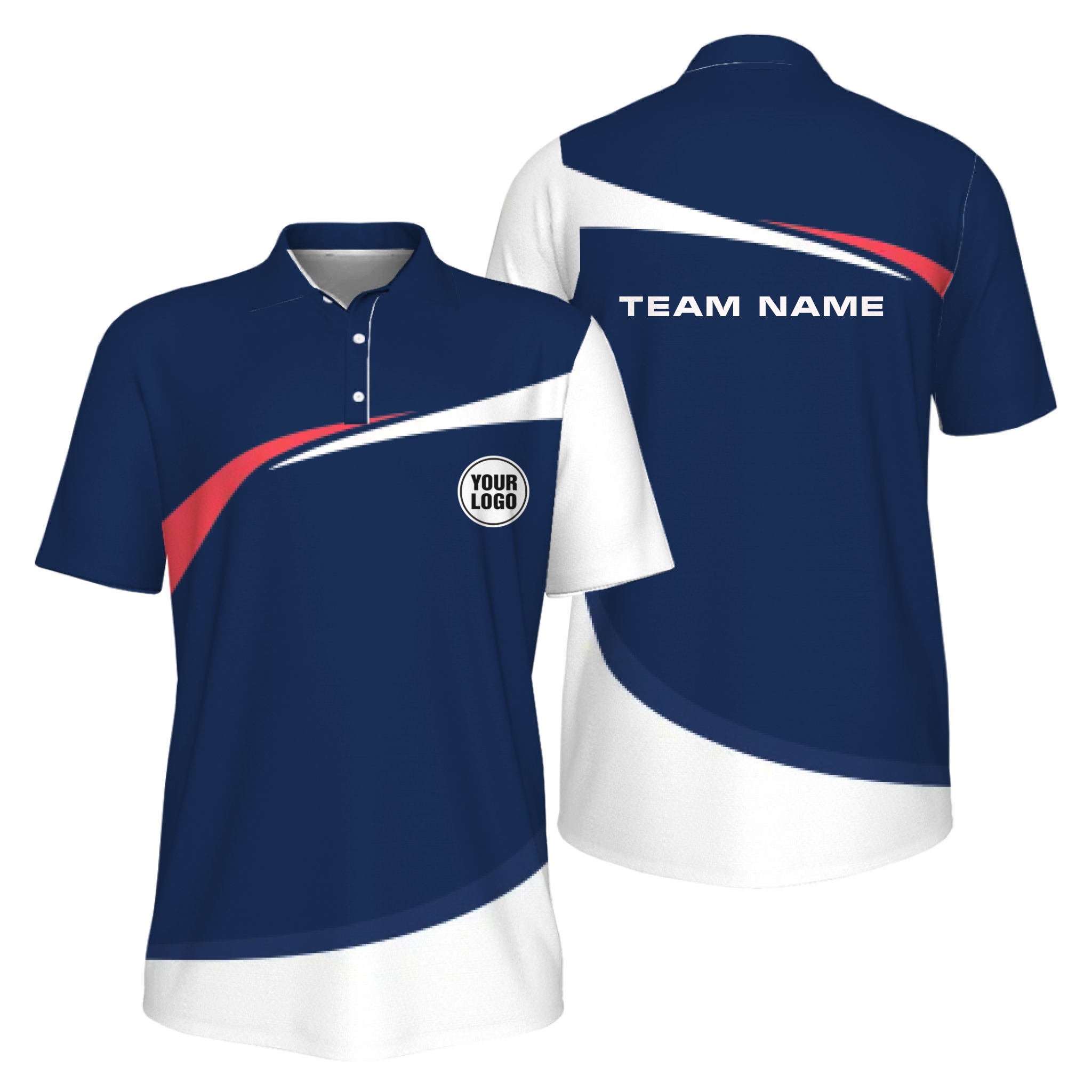 Picklewin Custom Pickleball Rally Team Polo Shirt Personalized Name & Logo