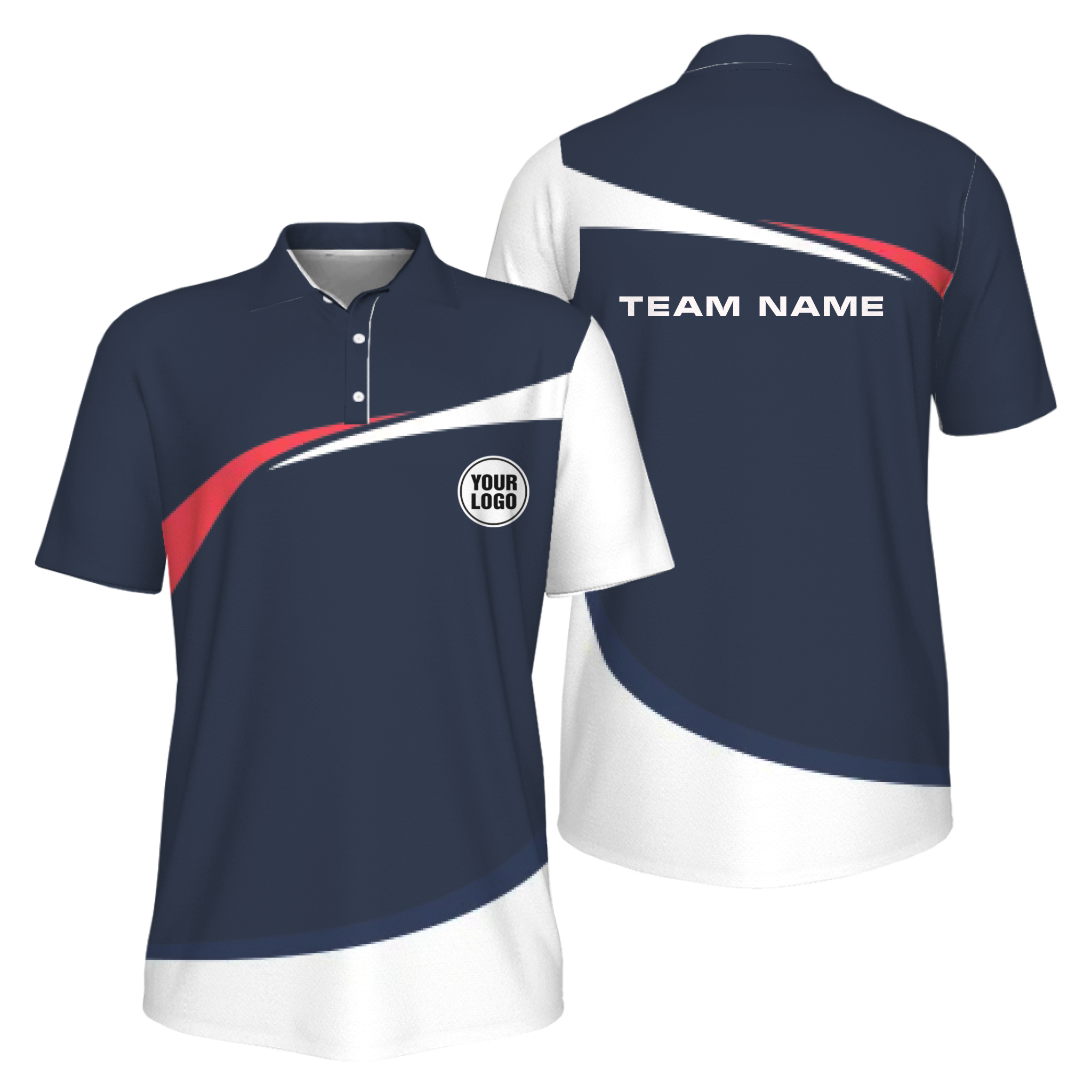 Picklewin Custom Pickleball Rally Team Polo Shirt Personalized Name & Logo
