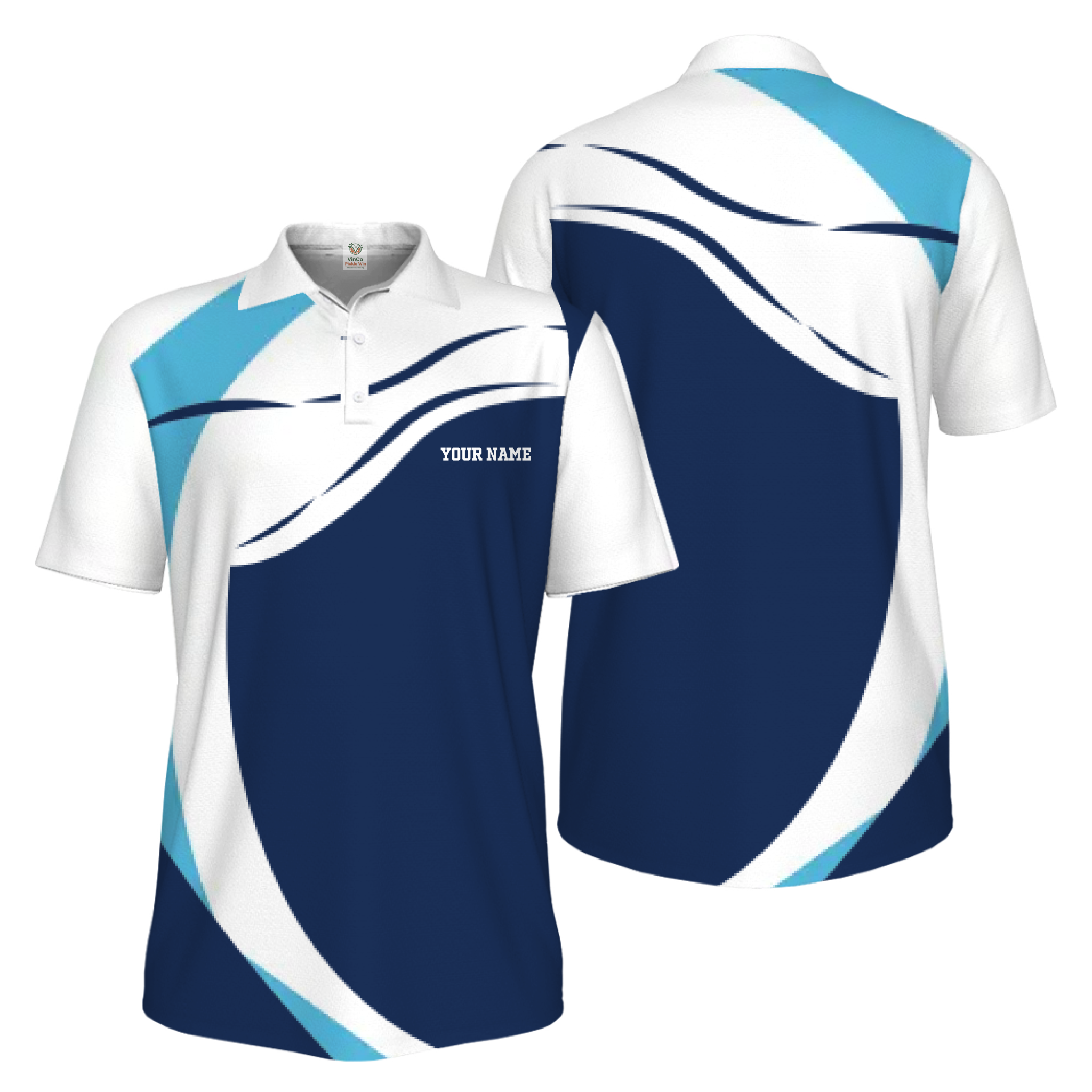 Picklewin Power Serve Pickleball Performance Polo Shirt
