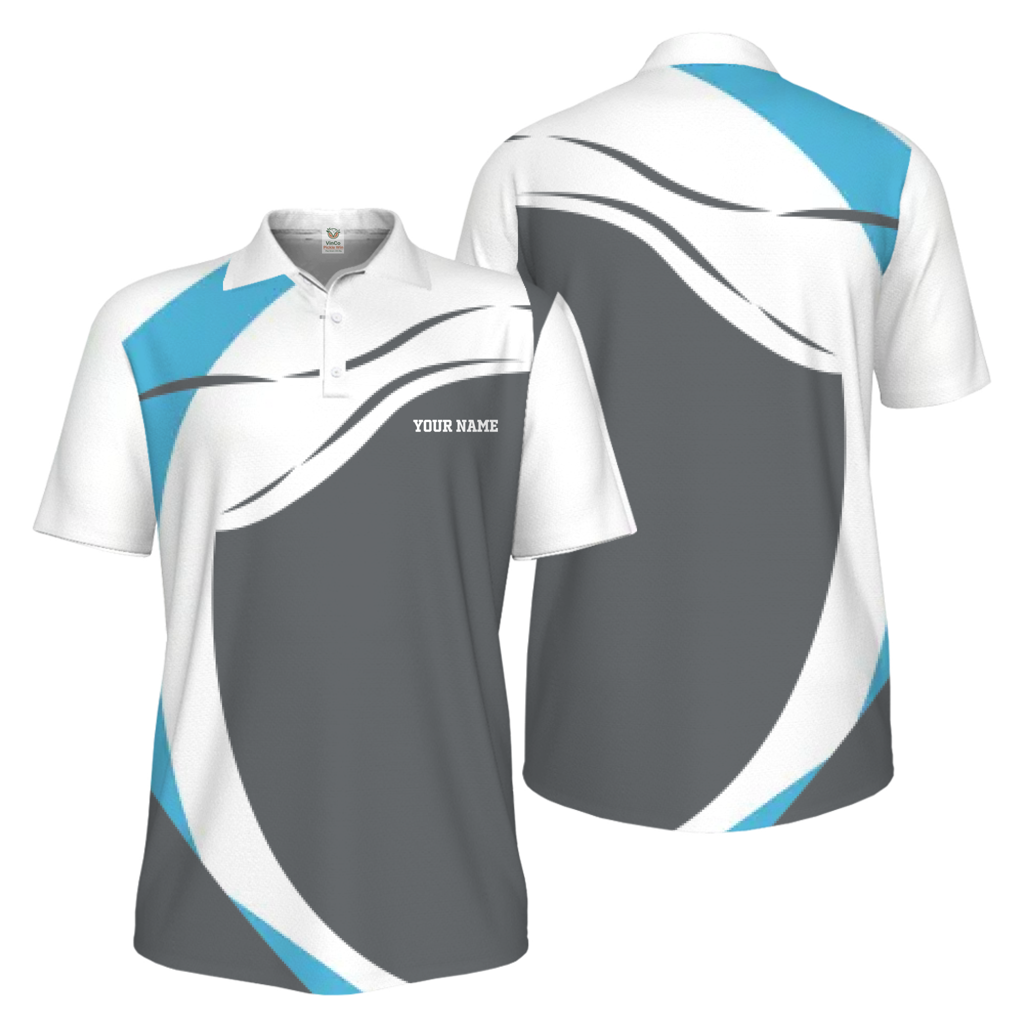 Picklewin Power Serve Pickleball Performance Polo Shirt