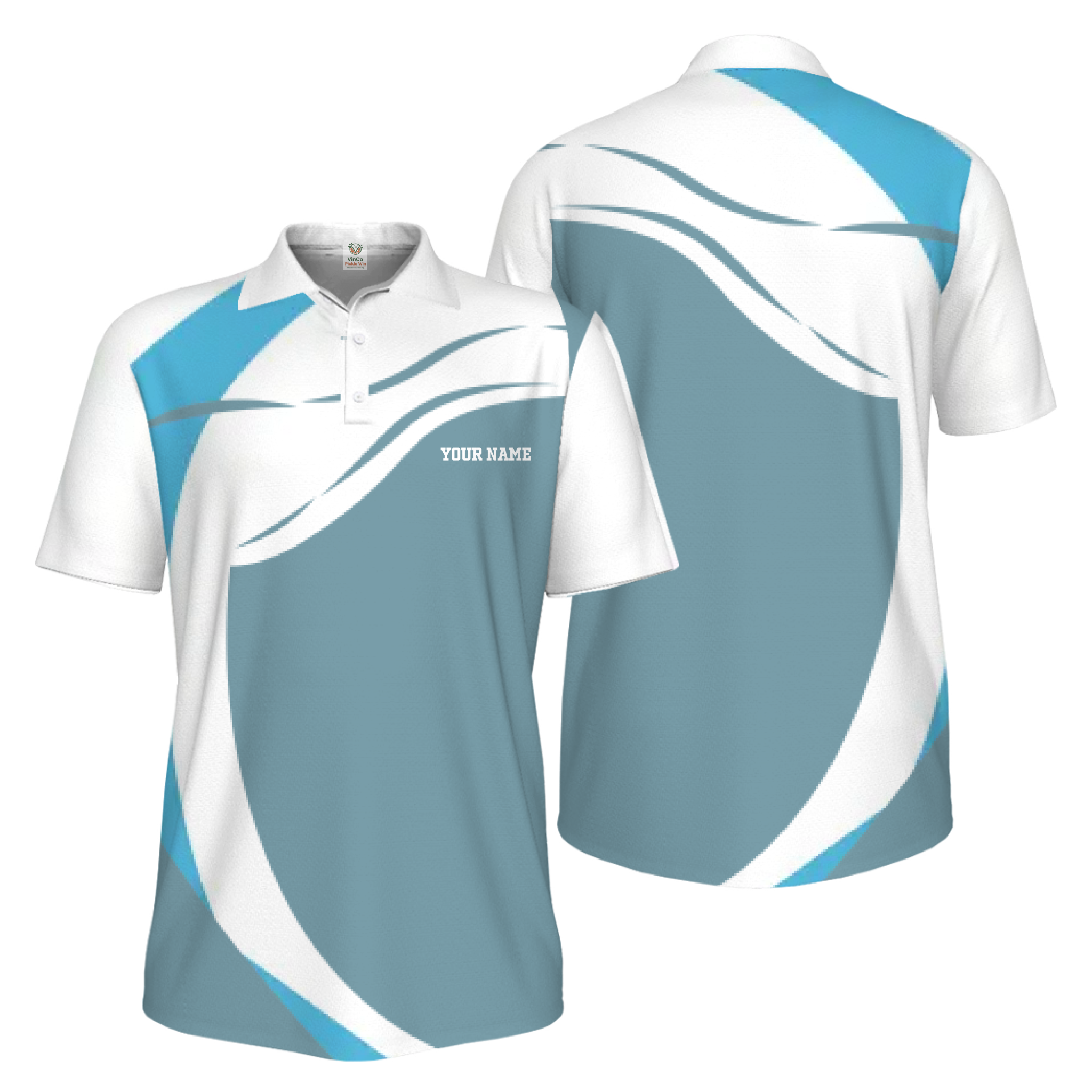 Picklewin Power Serve Pickleball Performance Polo Shirt