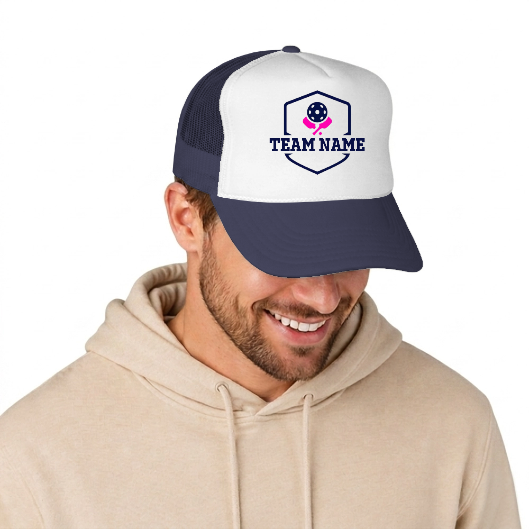 Picklewin Signature Custom Team Name Pickleball Trucker Cap For Men