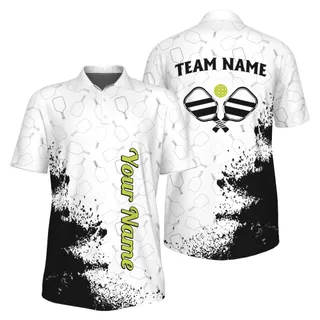 Unique Custom Logo Men's UV Protection Polo Shirt For Pickleball Team