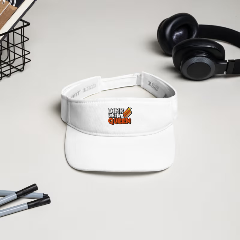 Drink Like A Queen White Visor